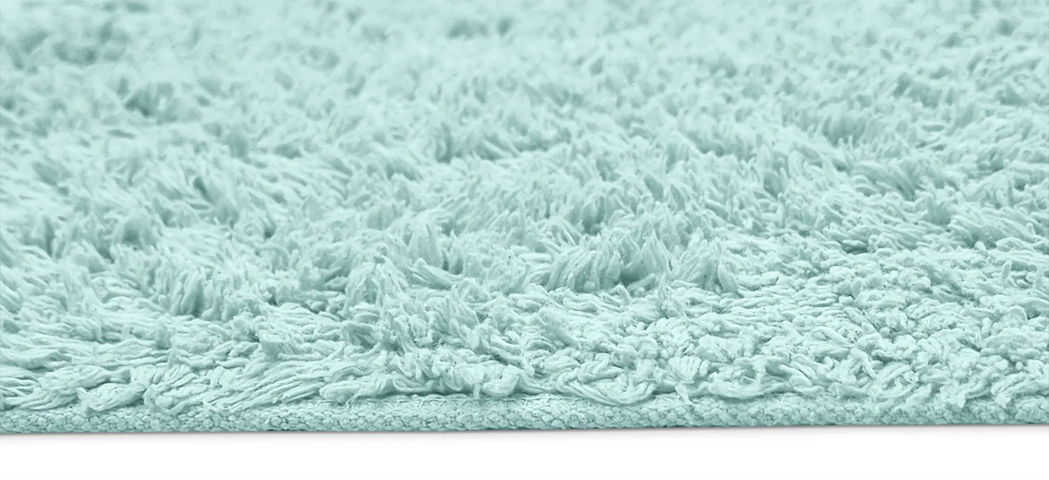 Ryamattor - Alba Natural Cotton Shaggy (turkos)