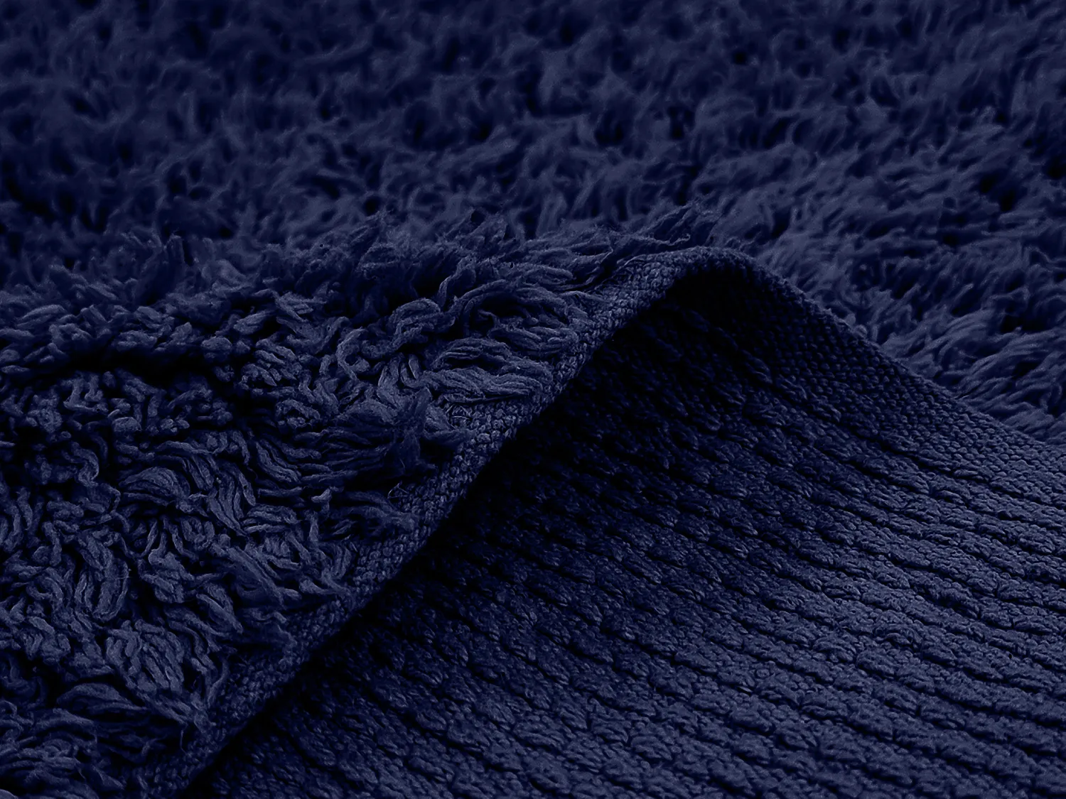 Ryamattor - Alba Natural Cotton Shaggy (mörkblå)