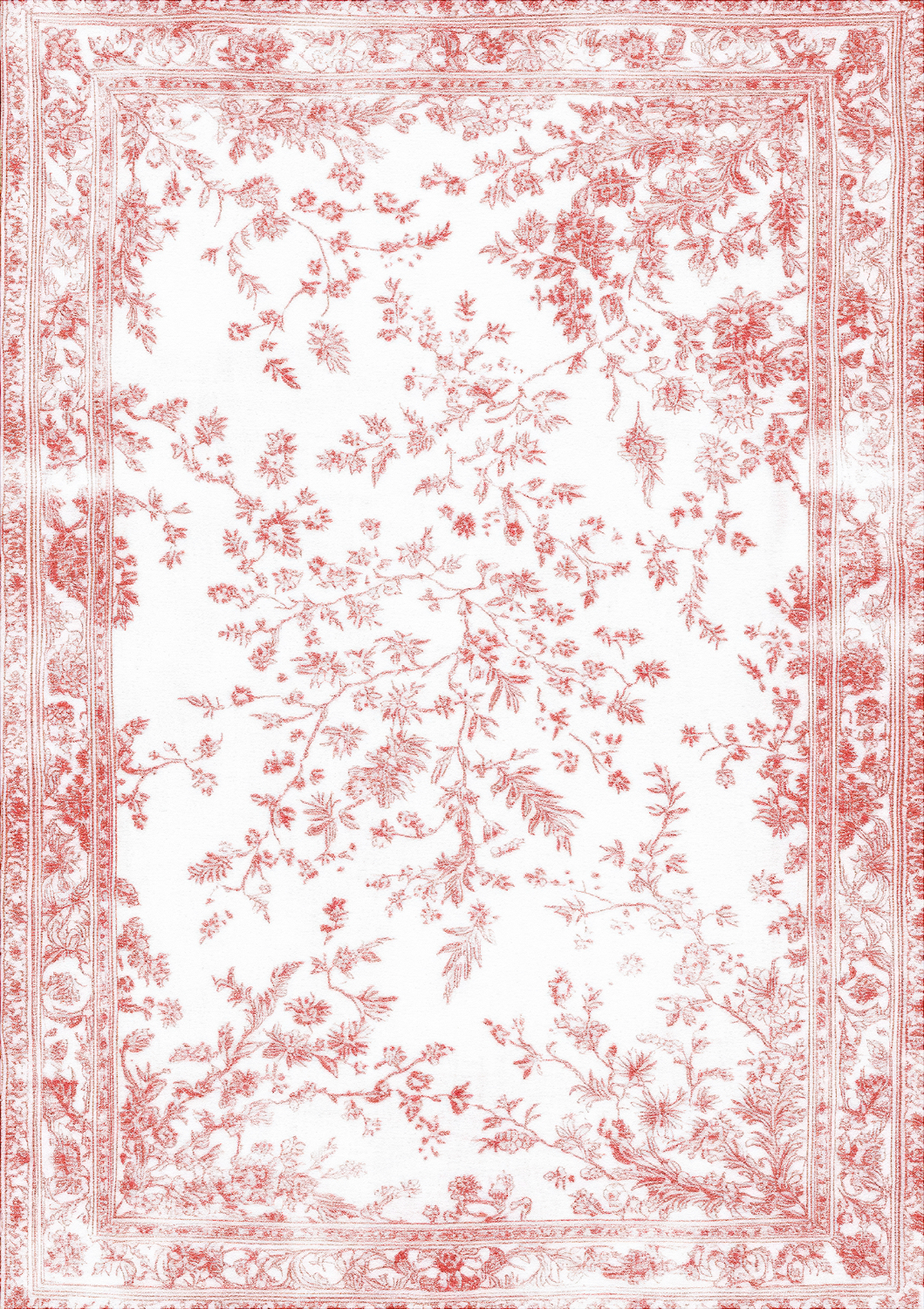 Wiltonmatta - Tulum (rosa/vit) (Storlek: 200 x 280 cm)