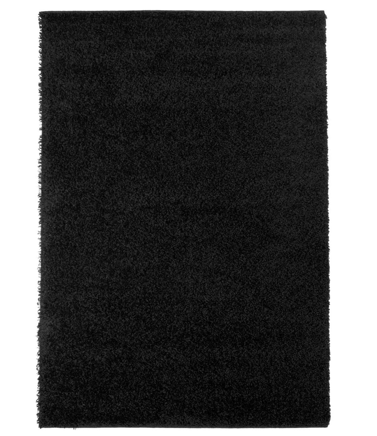 Trim matta rya ryamatta svart rund lång lugg kort 60x120 cm 80x 150 cm 140x200 cm 160x230 cm 200x300 cm