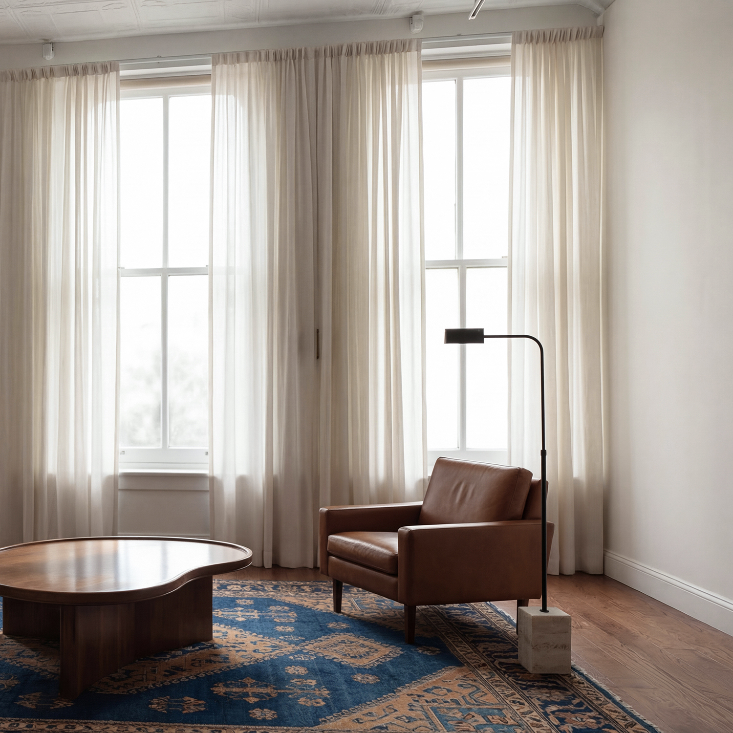 Gardiner 2-Pack - Linnegardin Noemi (beige) (Storlek: 140 x 300 cm)