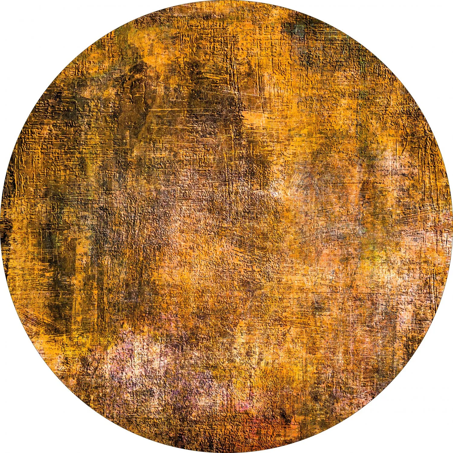 Rund matta - Biella (orange)