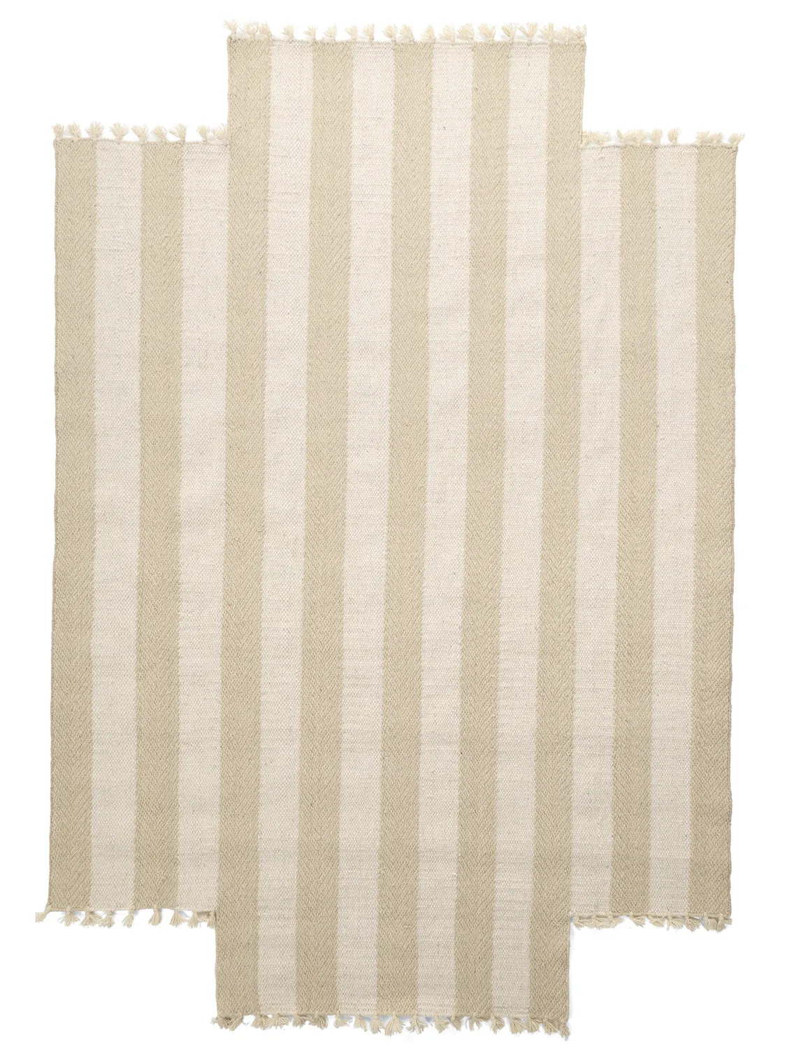 Oregelbunden ullmatta - Kystaro (creme/beige)
