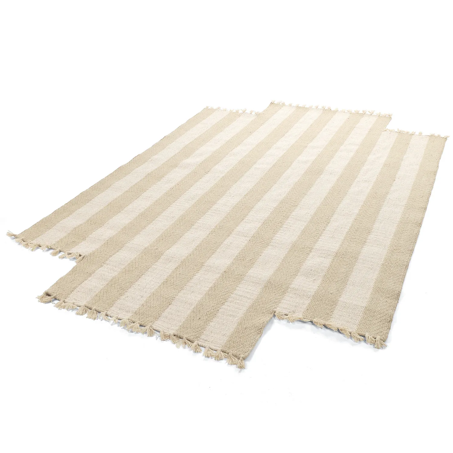 Oregelbunden ullmatta - Kystaro (creme/beige)