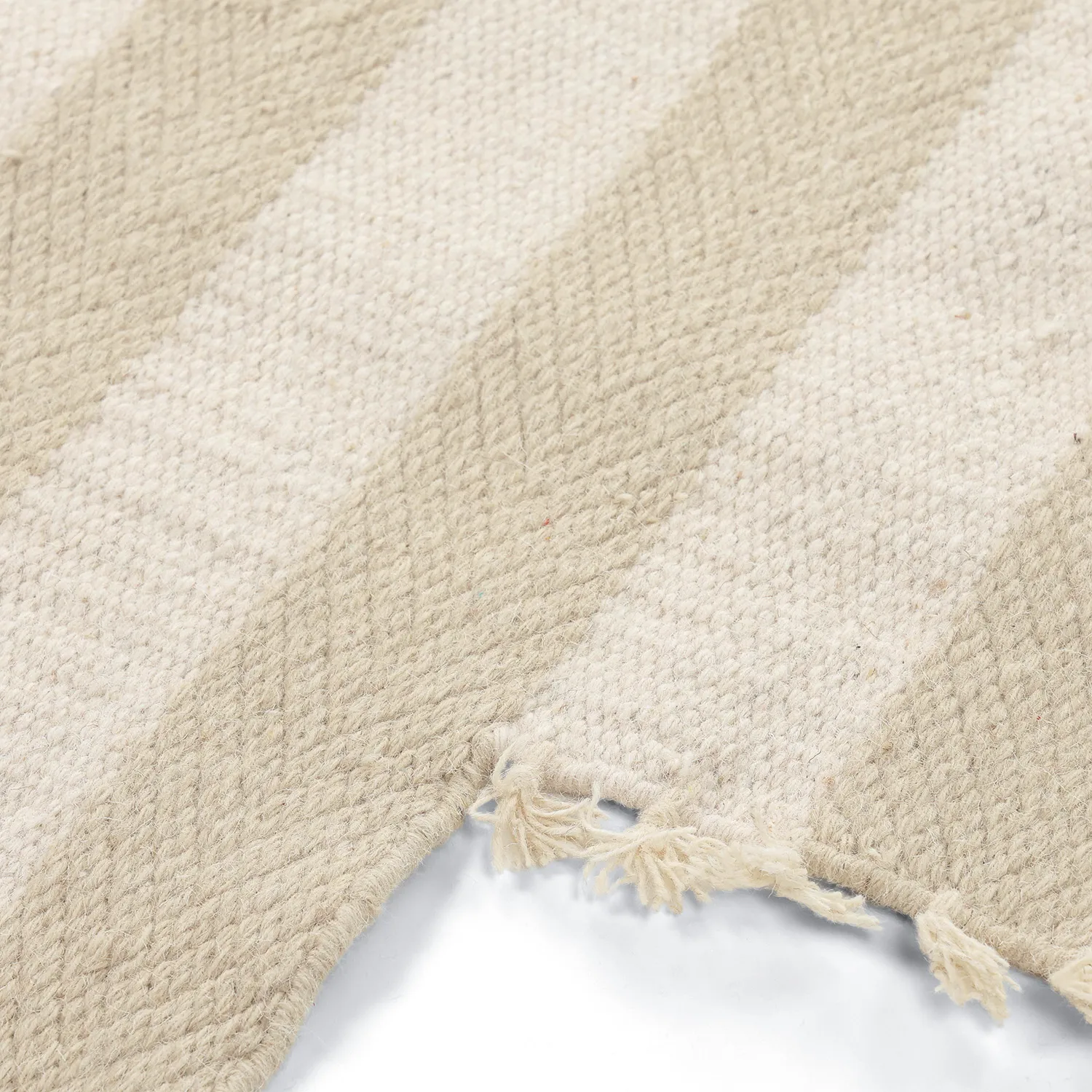 Oregelbunden ullmatta - Kystaro (creme/beige)