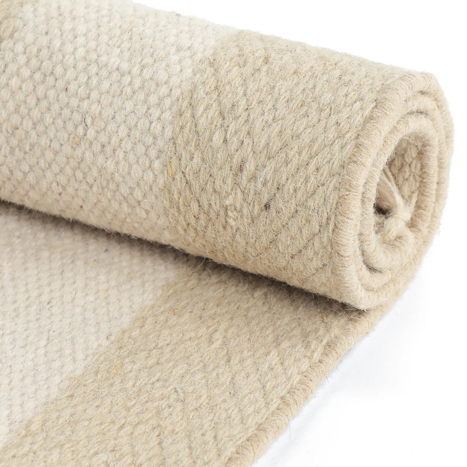 Oregelbunden ullmatta - Kystaro (creme/beige)