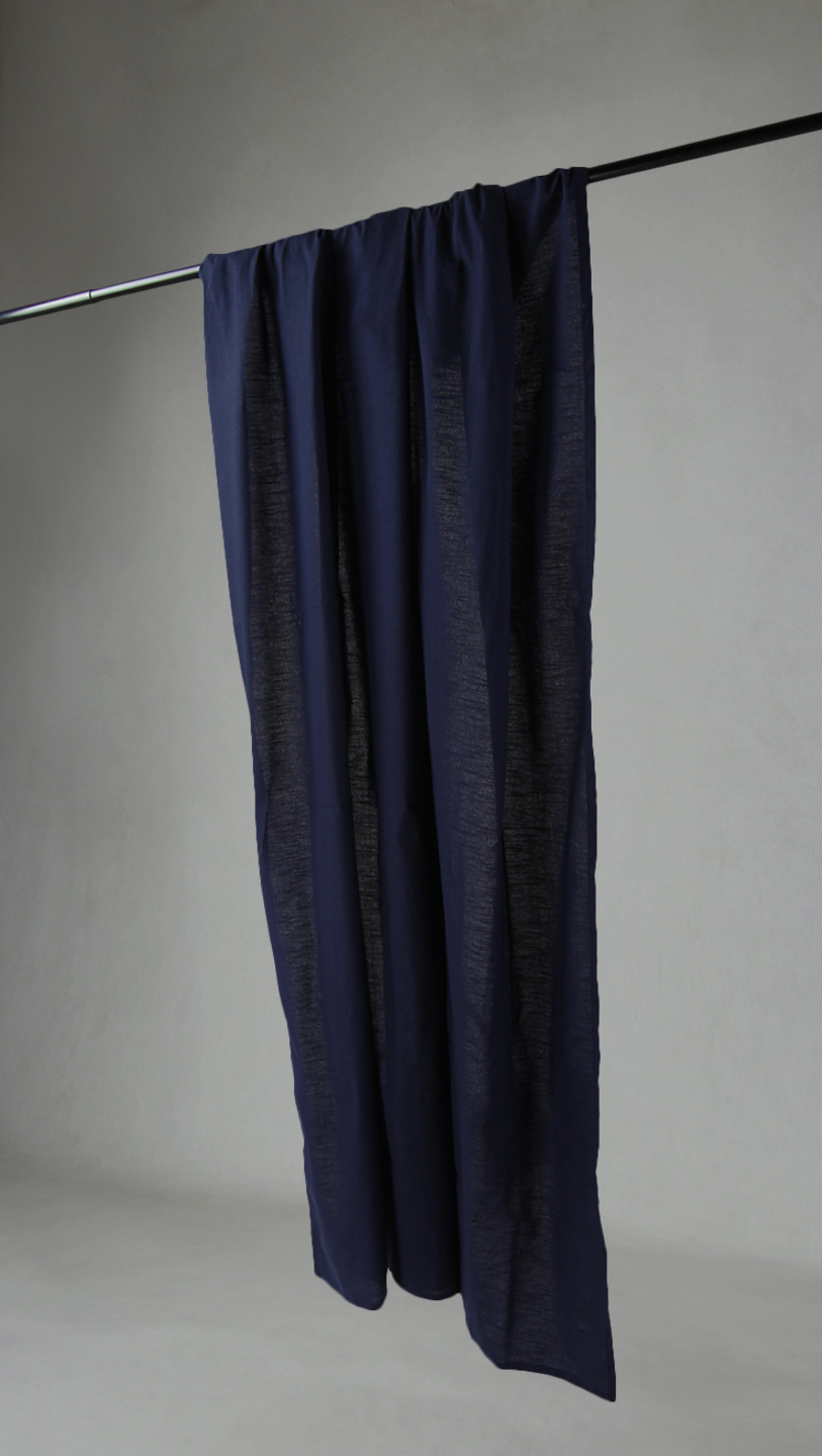 Gardiner - Bomullsgardin Adriana (svart) (Storlek: 140 x 300 cm)