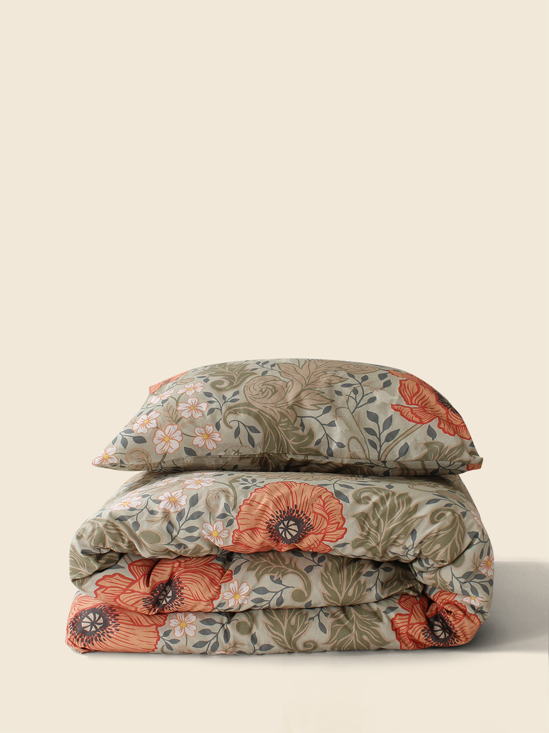 Påslakanset - Poppy (beige) (Storlek: 150 x 210 cm)