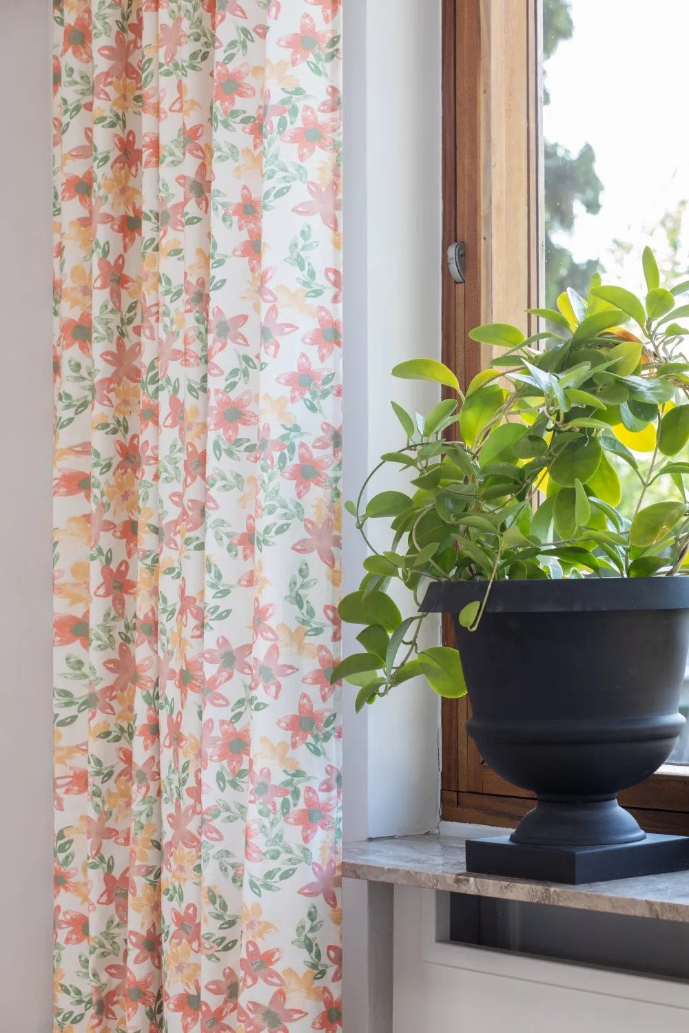 Gardiner - Bomullsgardin Petite (rosa)