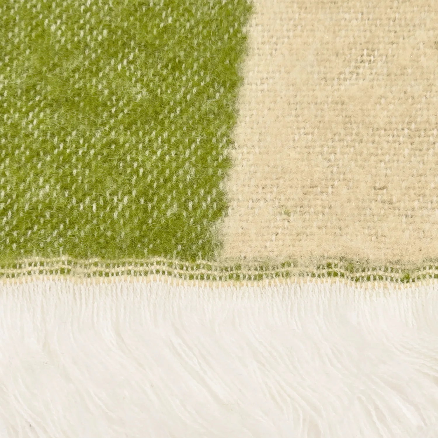 Filtar - Pläd i ullmix - Audrey Check (beige/grön/lila)
