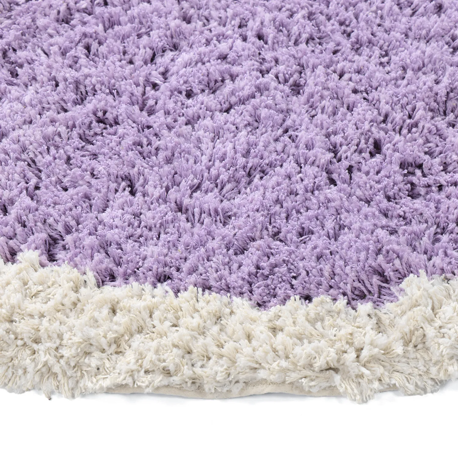 Rund matta - Naousa Natural Cotton Shaggy (multi)
