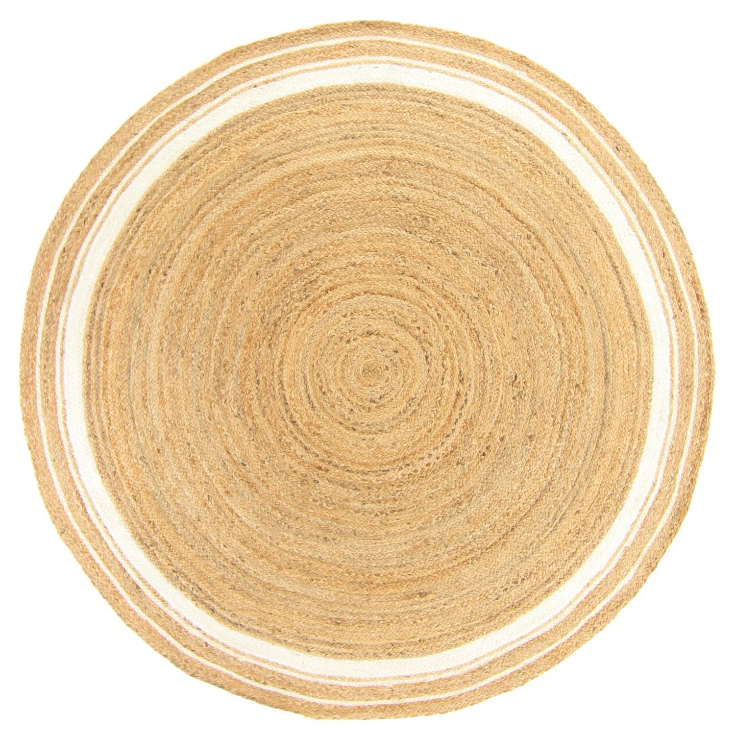 Runda mattor - Bundi (jute/vit)