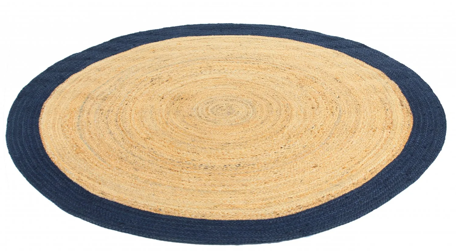 Runda mattor - Taki (jute/blå)
