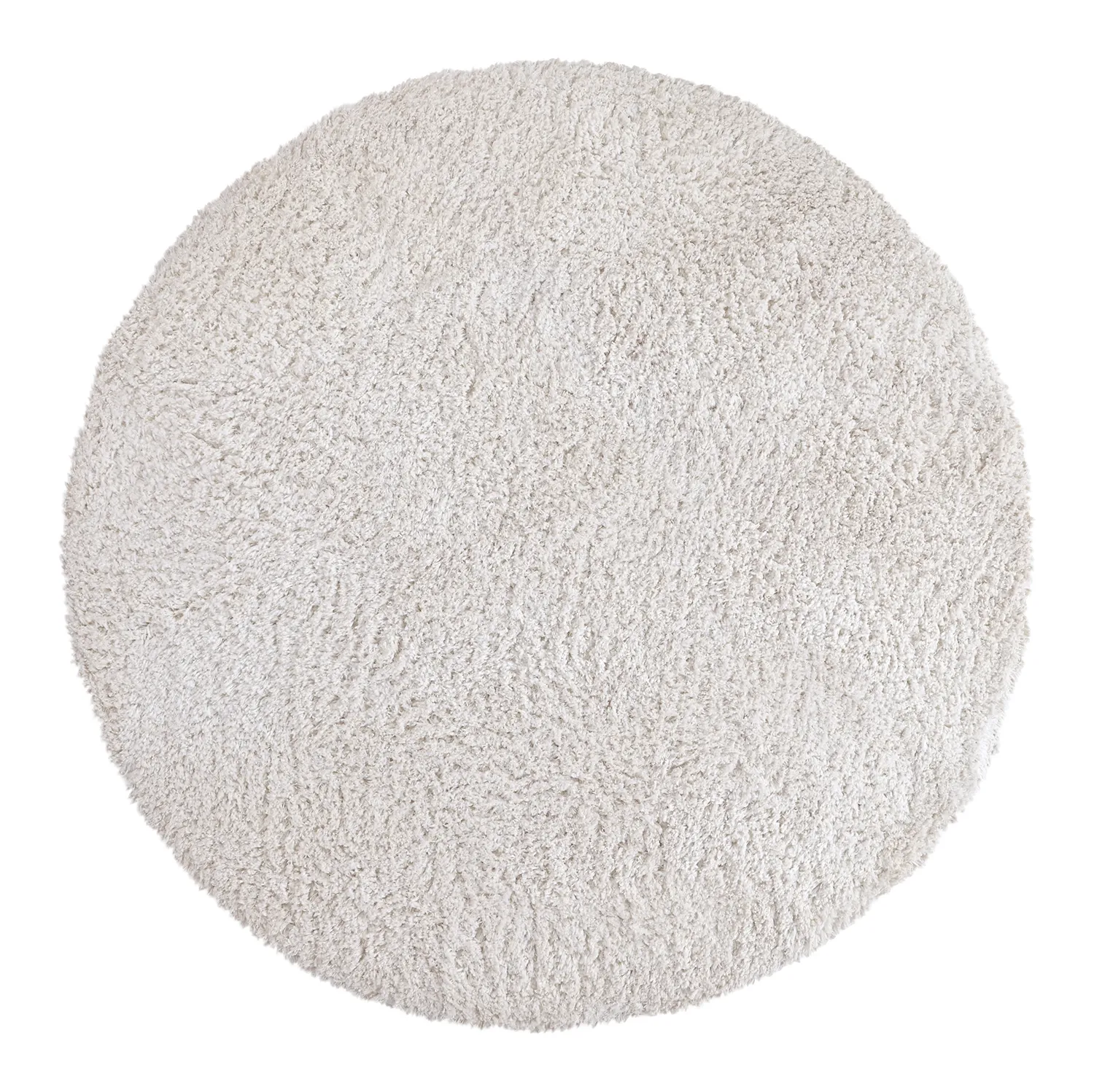 Rund matta - Combarro Solid Cotton Shaggy (creme)