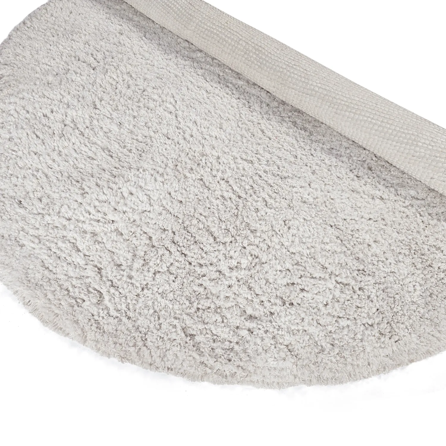 Rund matta - Combarro Solid Cotton Shaggy (creme)