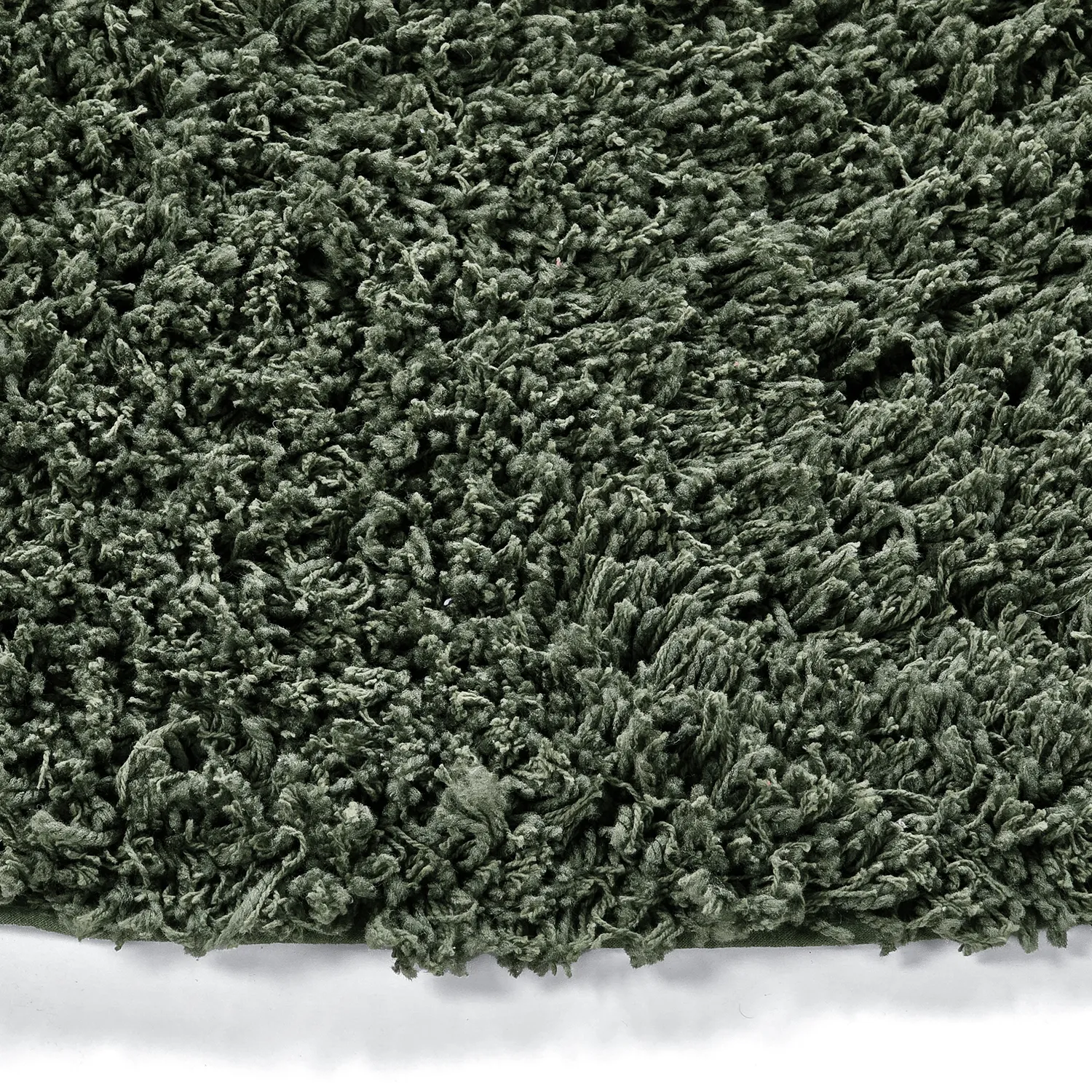 Rund matta - Combarro Solid Cotton Shaggy (grön)