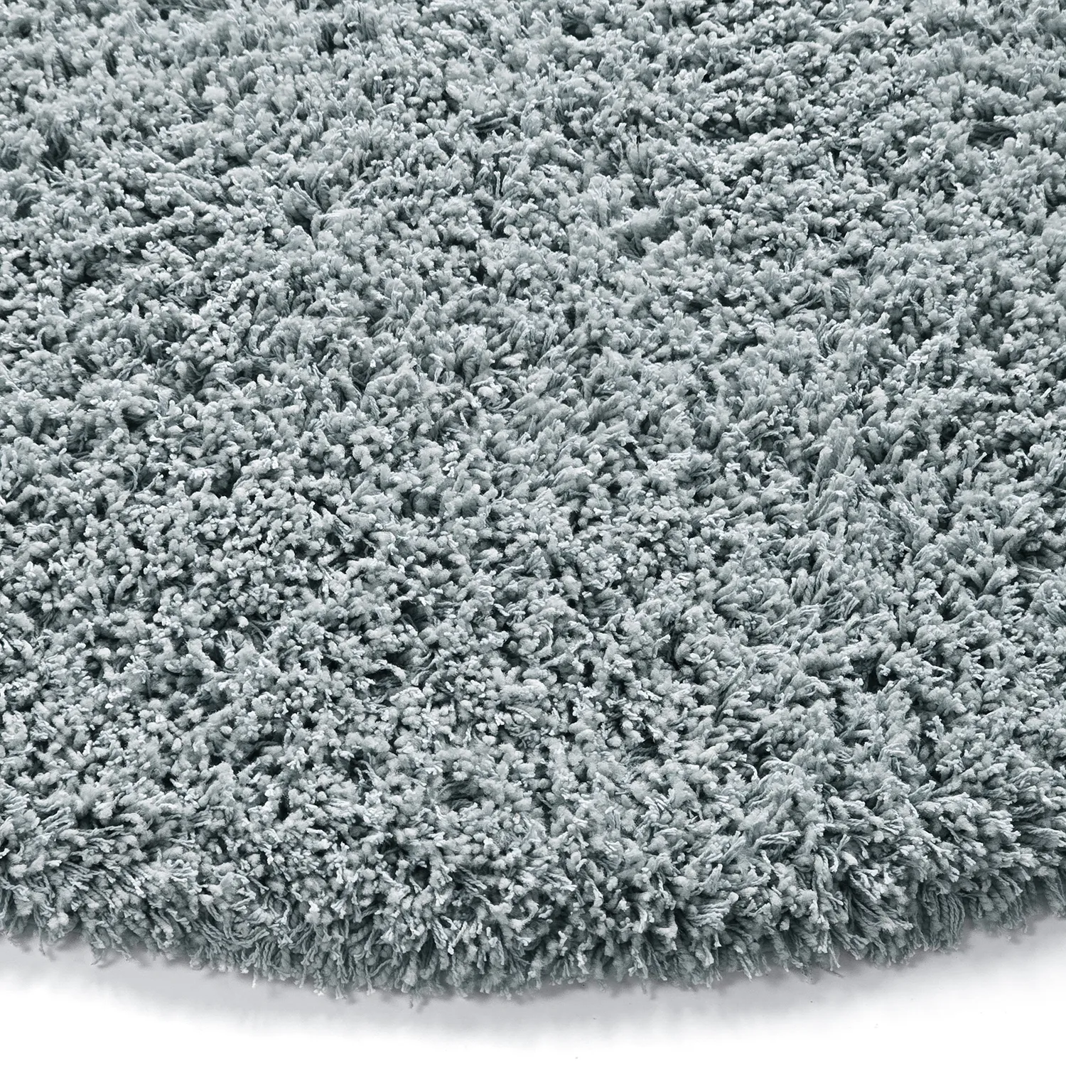 Rund matta - Combarro Solid Cotton Shaggy (ljusblå)