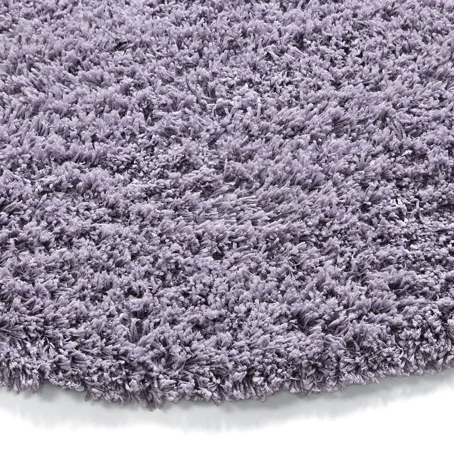 Rund matta - Combarro Solid Cotton Shaggy (ljuslila)
