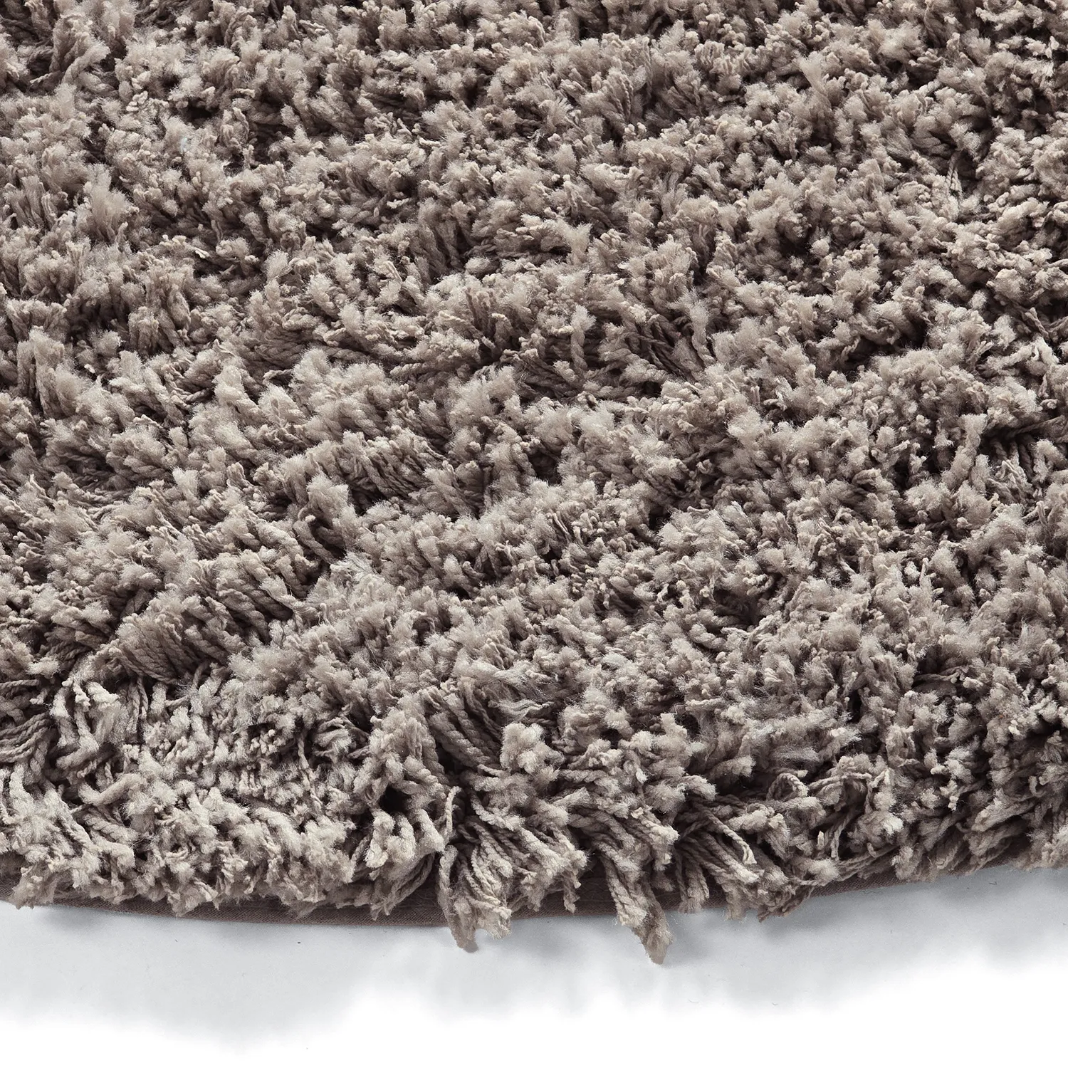 Rund matta - Combarro Solid Cotton Shaggy (taupe)