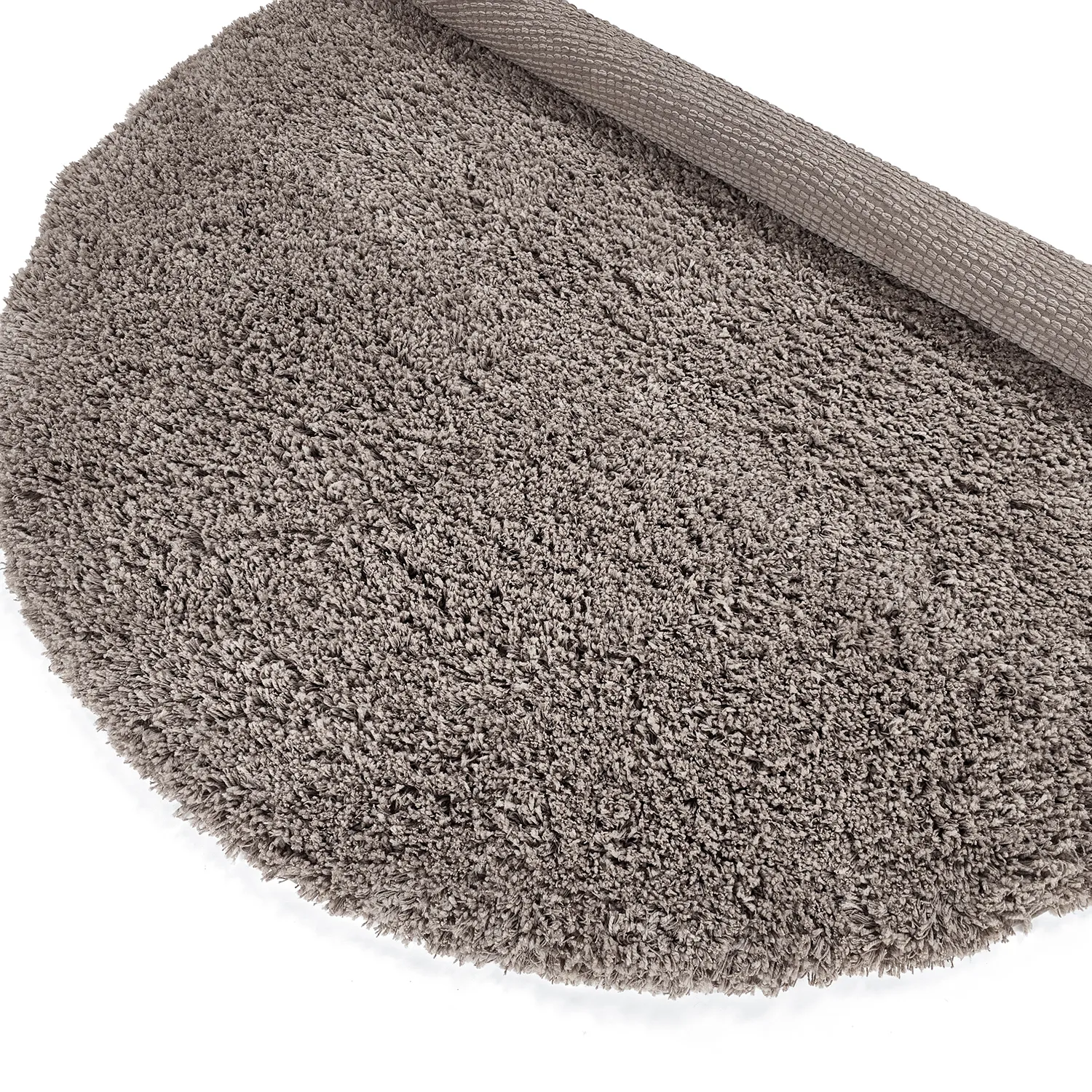 Rund matta - Combarro Solid Cotton Shaggy (taupe)