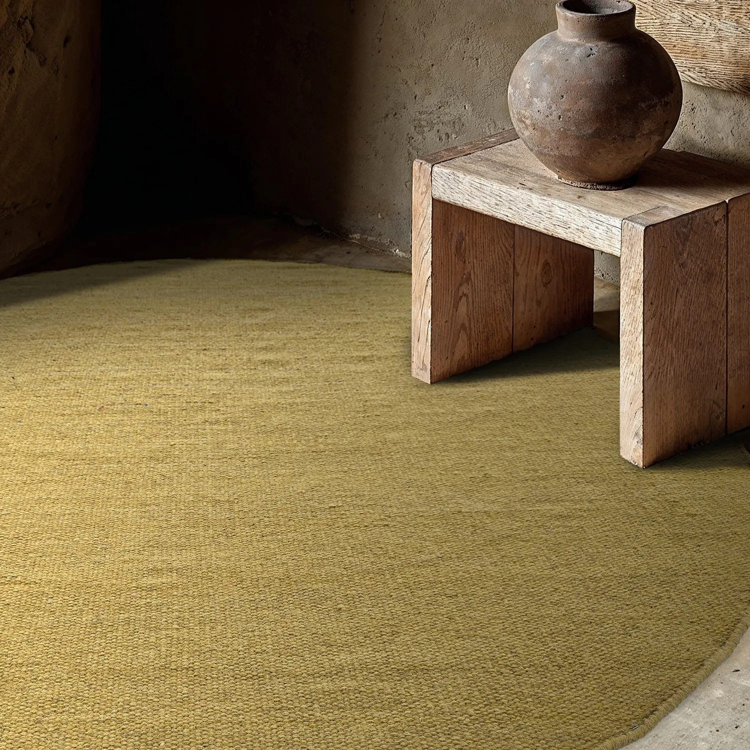 Rund matta - Hamilton (mustard)