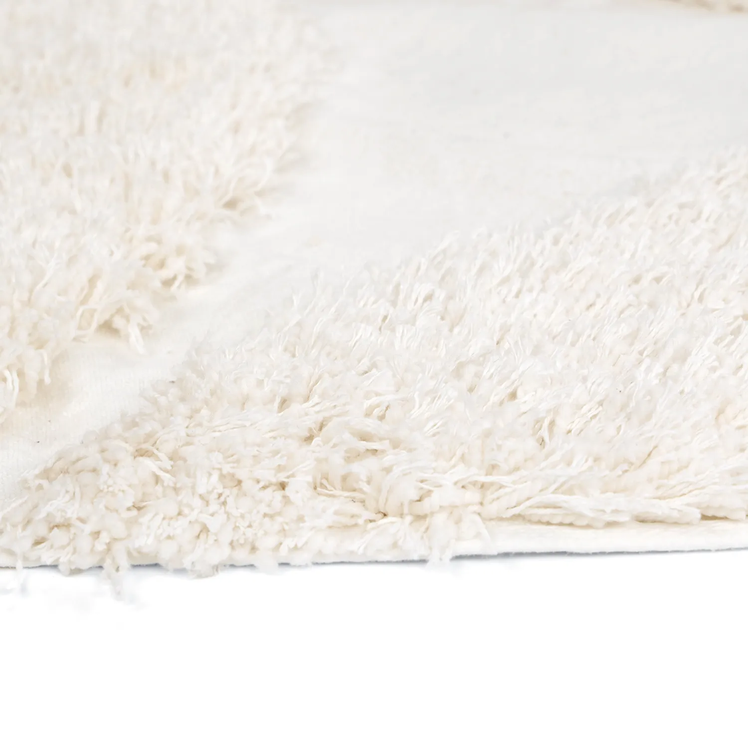 Rund matta - Sivota Natural Cotton Shaggy (offwhite)