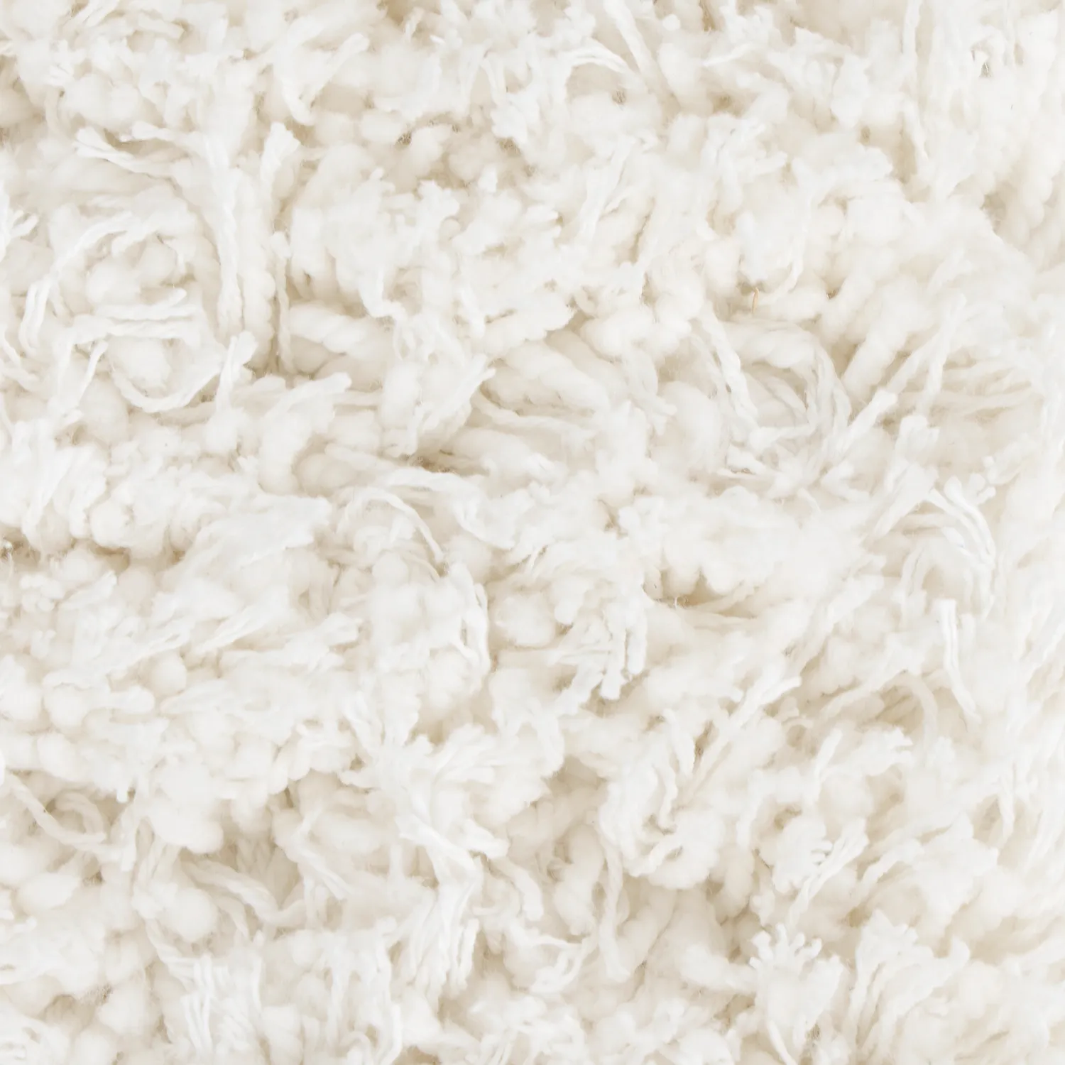 Rund matta - Sivota Natural Cotton Shaggy (offwhite)