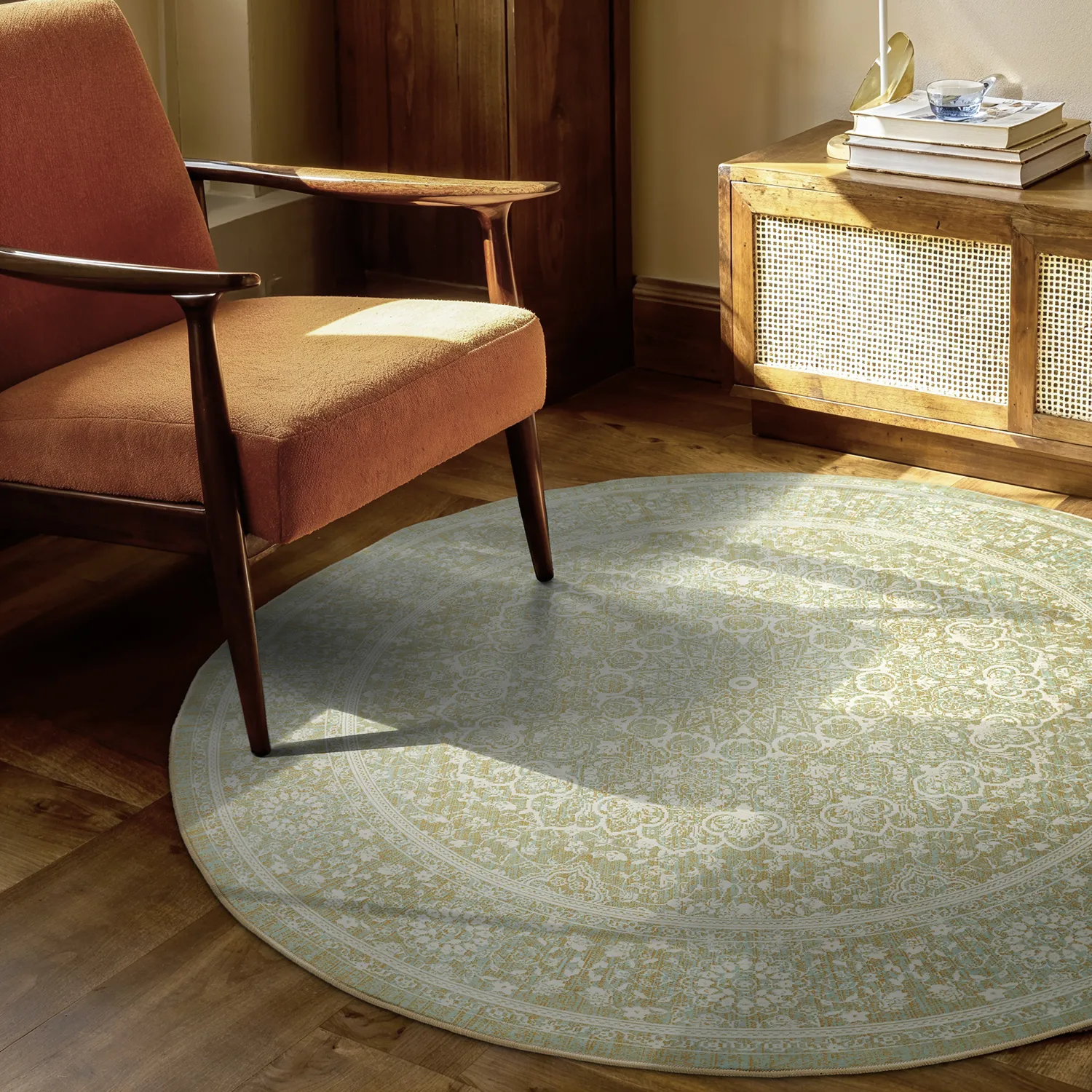Rund matta - Vivian (beige)