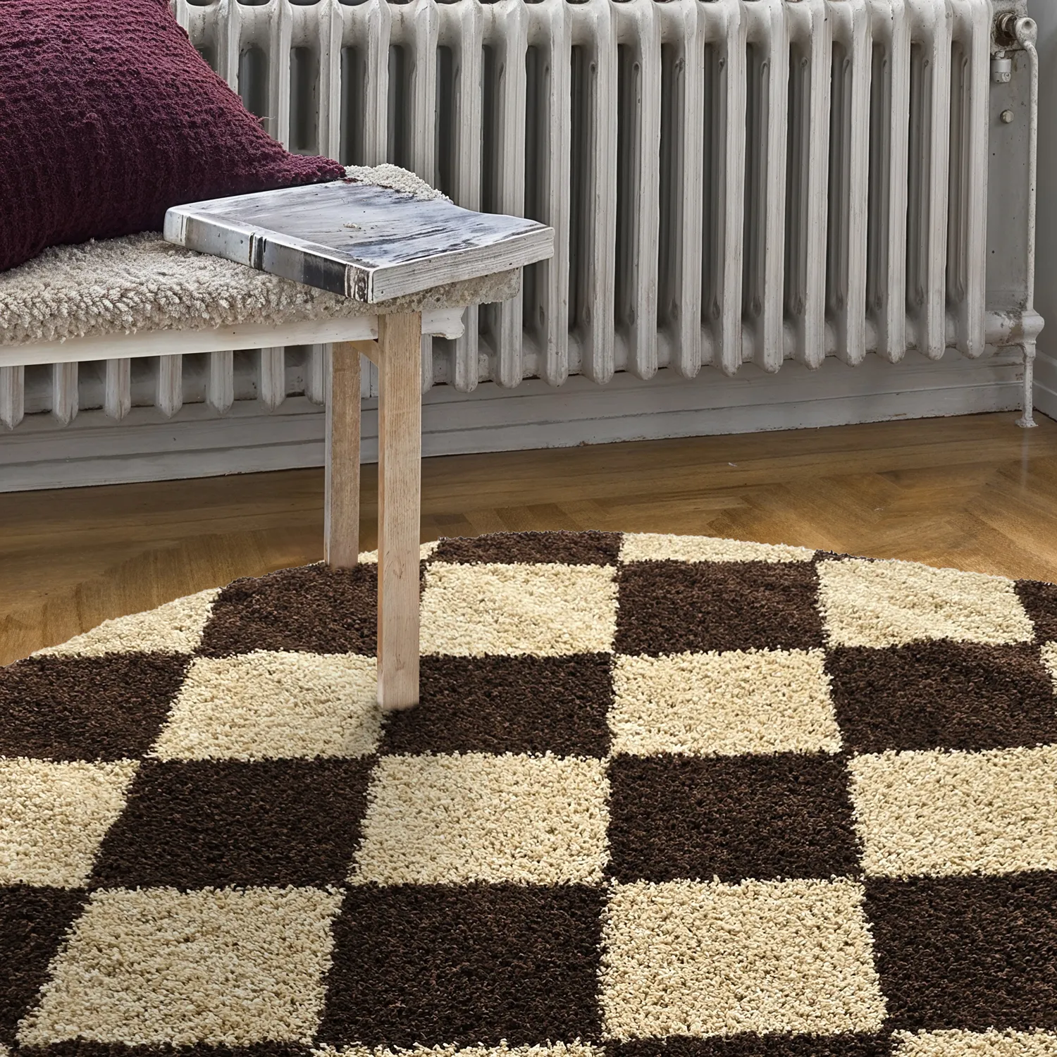 Runda mattor - Albi (brun/beige)