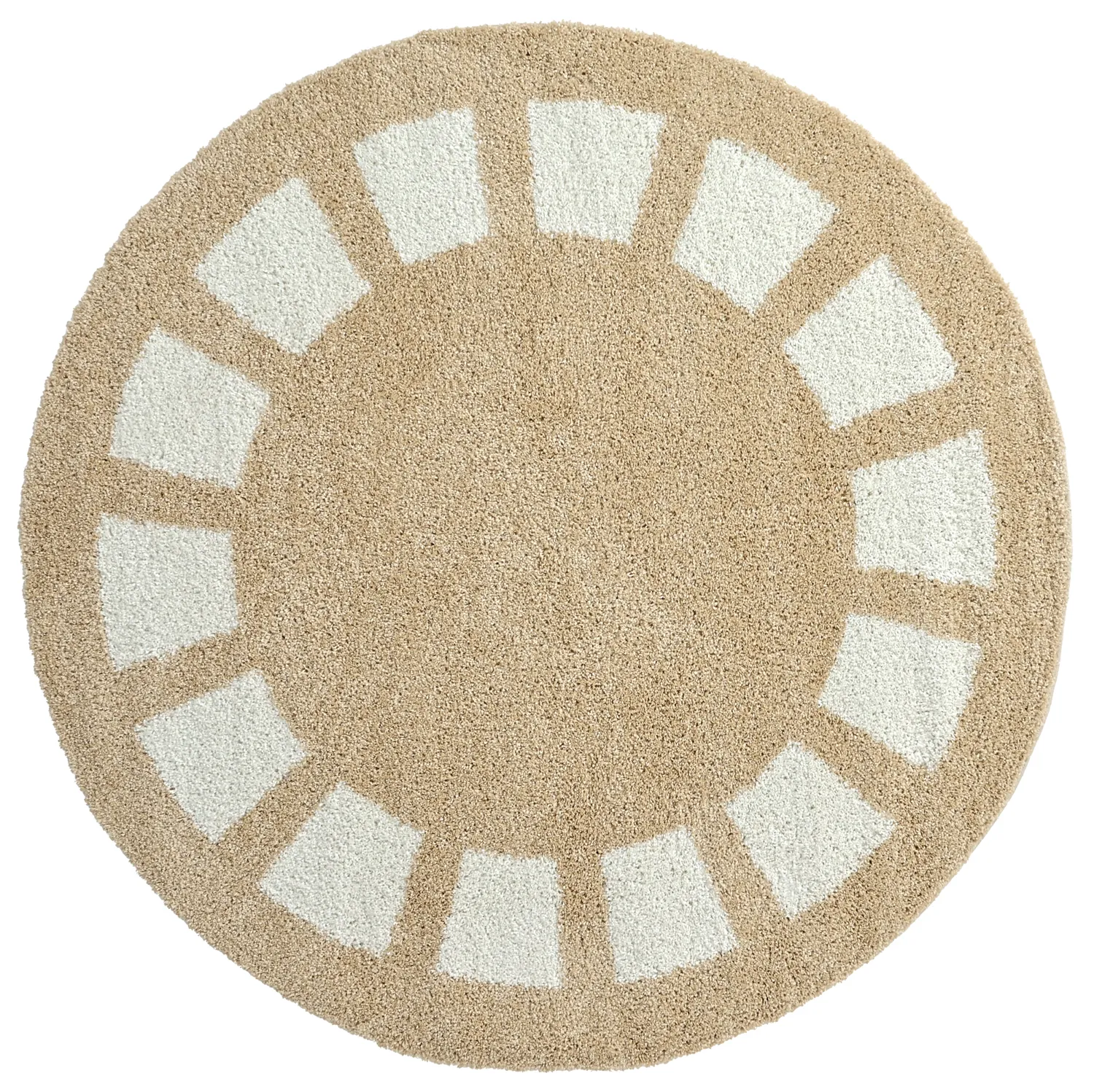Runda mattor - Asilah (beige/vit)