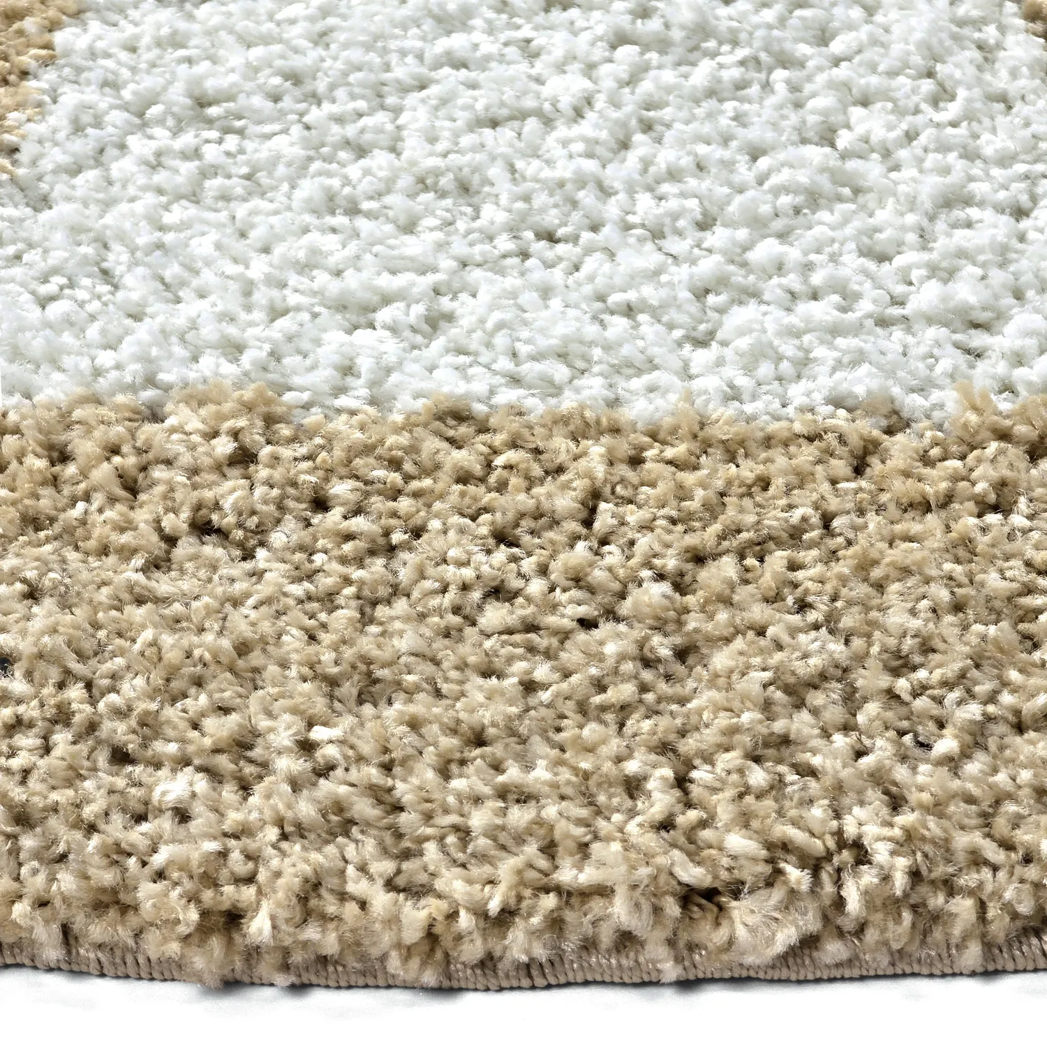 Runda mattor - Asilah (beige/vit)
