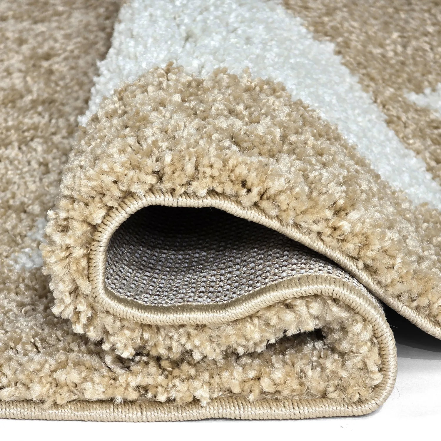 Runda mattor - Asilah (beige/vit)