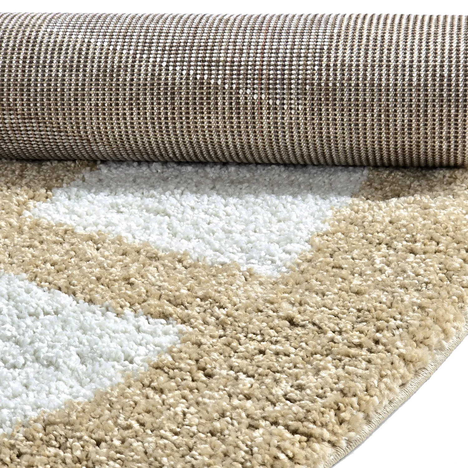 Runda mattor - Asilah (beige/vit)