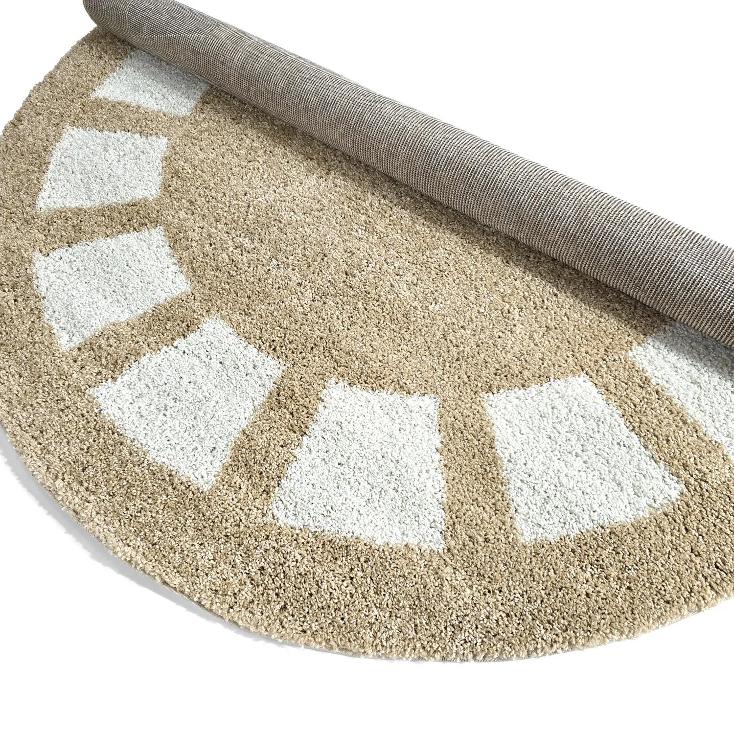 Runda mattor - Asilah (beige/vit)
