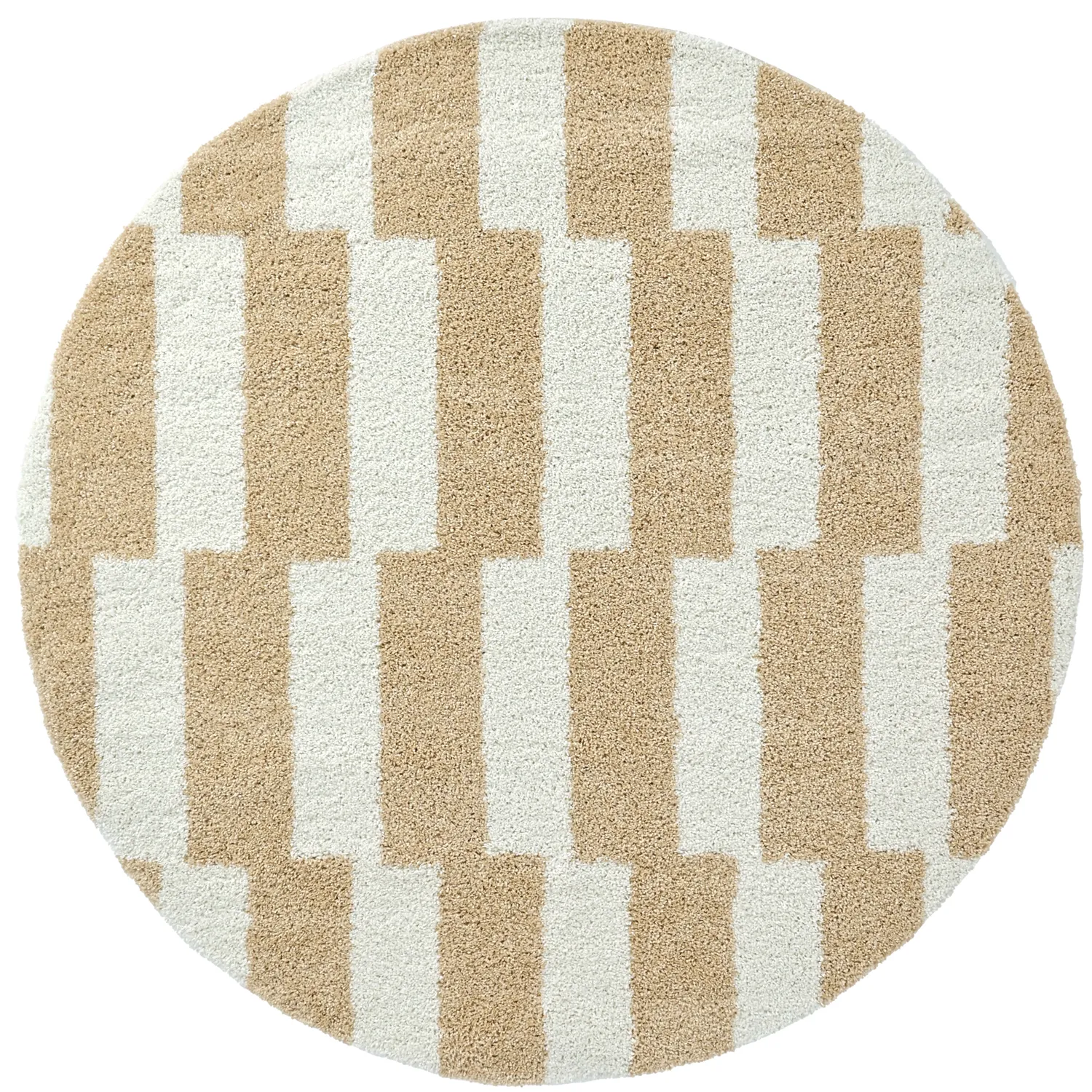 Runda mattor - Tamri (beige/vit)