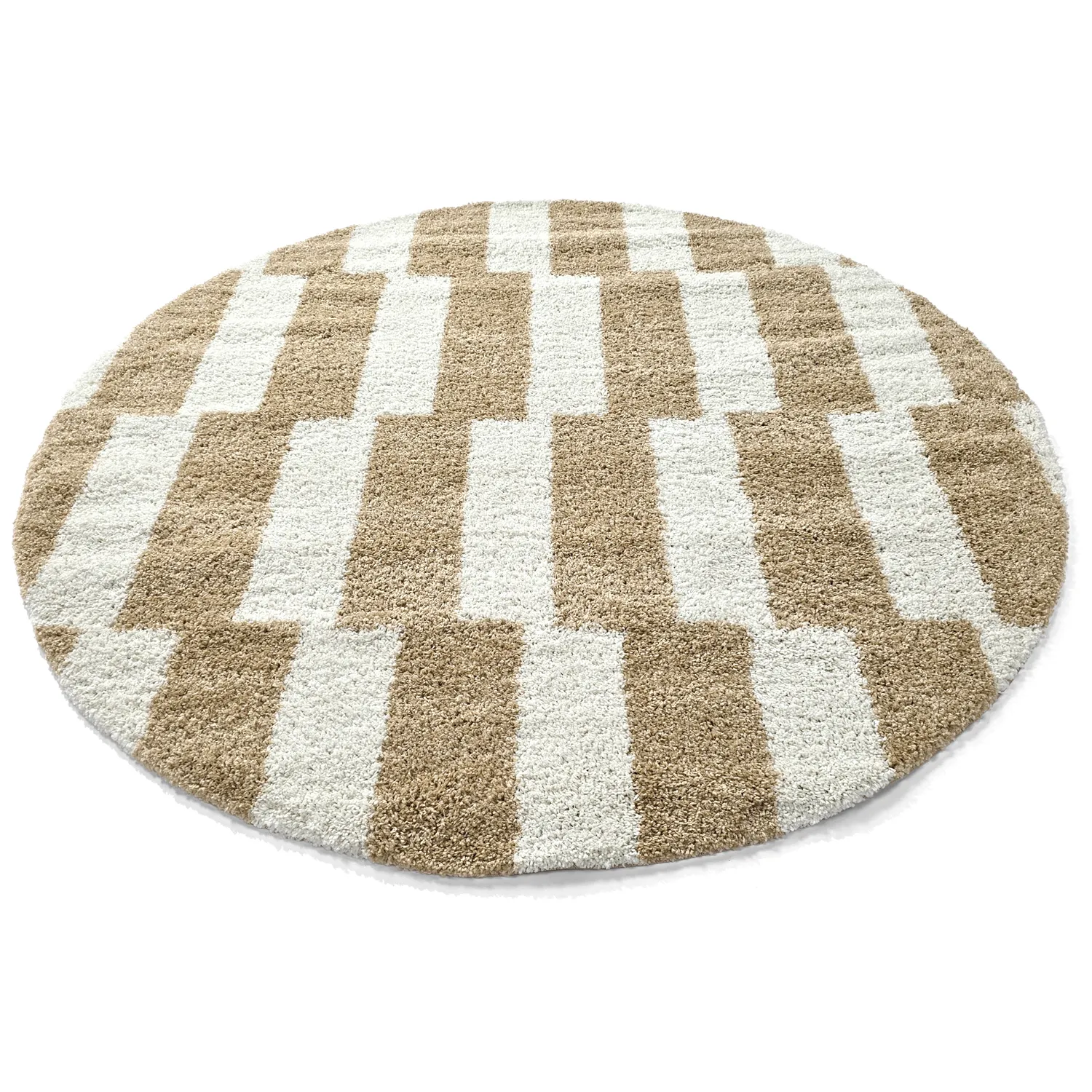 Runda mattor - Tamri (beige/vit)