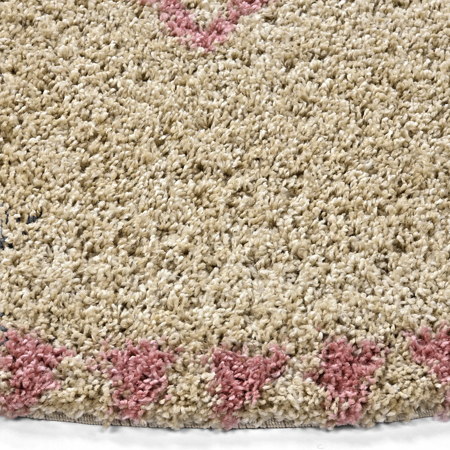 Runda mattor - Tiznit (beige/rosa)