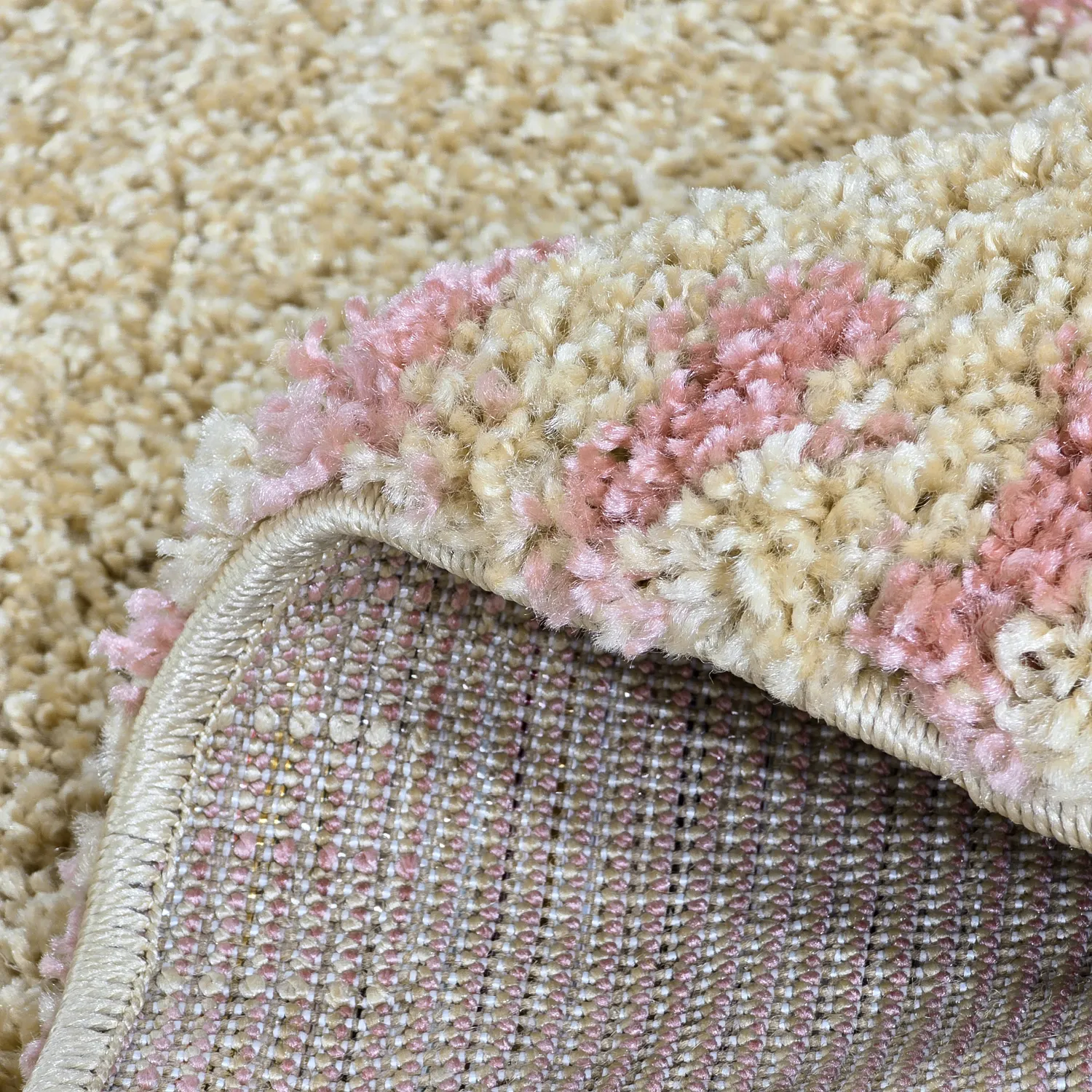 Runda mattor - Tiznit (beige/rosa)