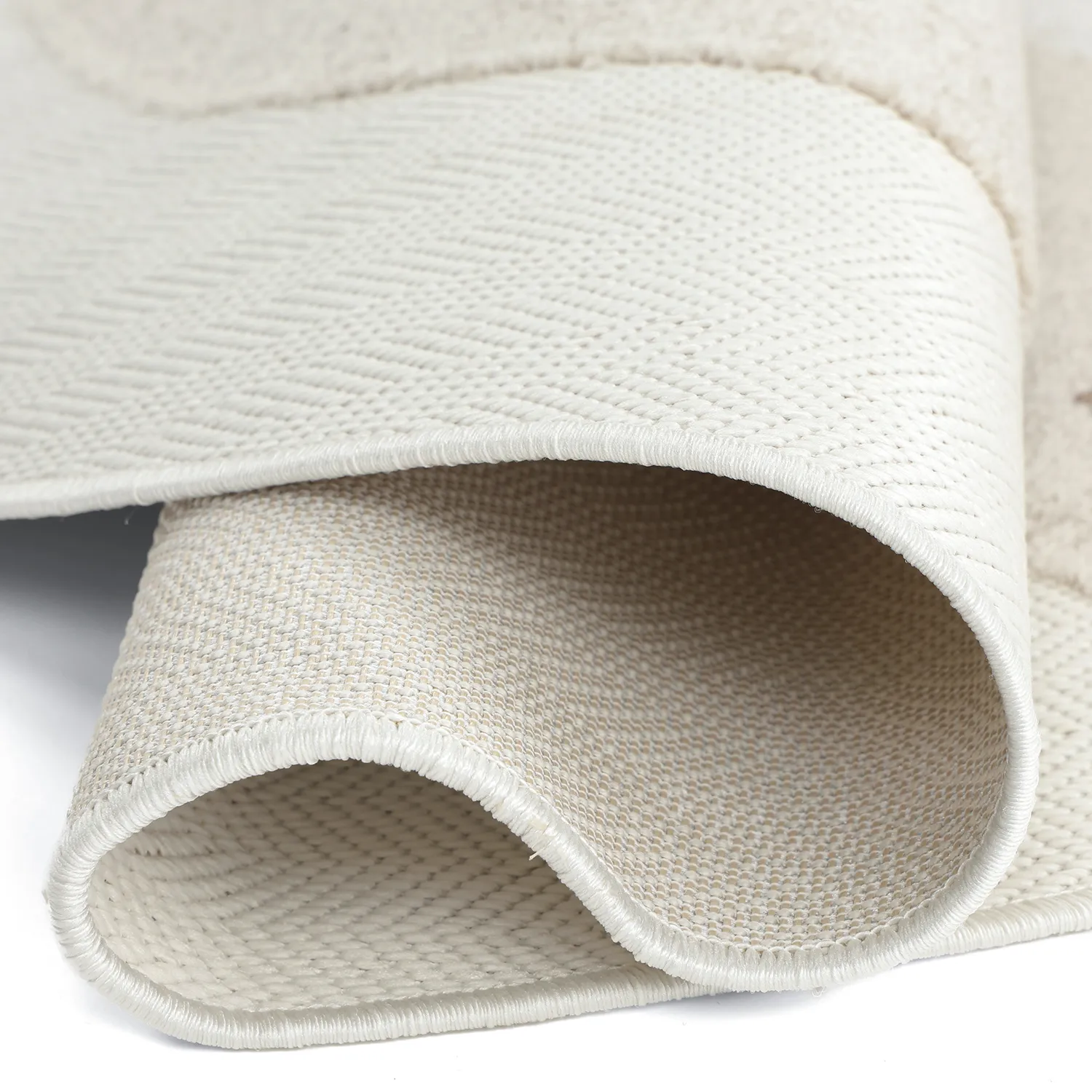 Rund Barnmatta - Kind Bear (creme)