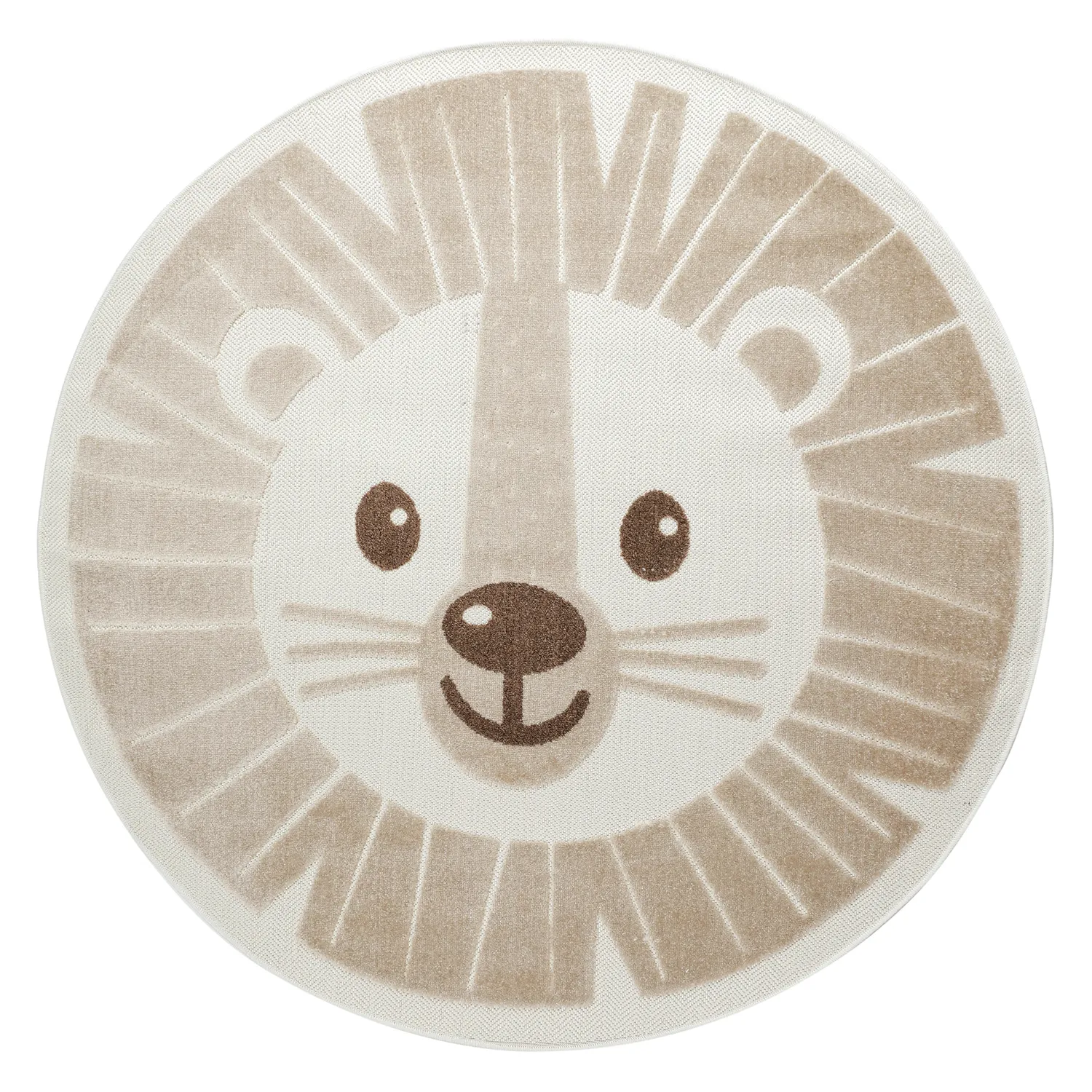 Rund Barnmatta - Kind Lion (creme)