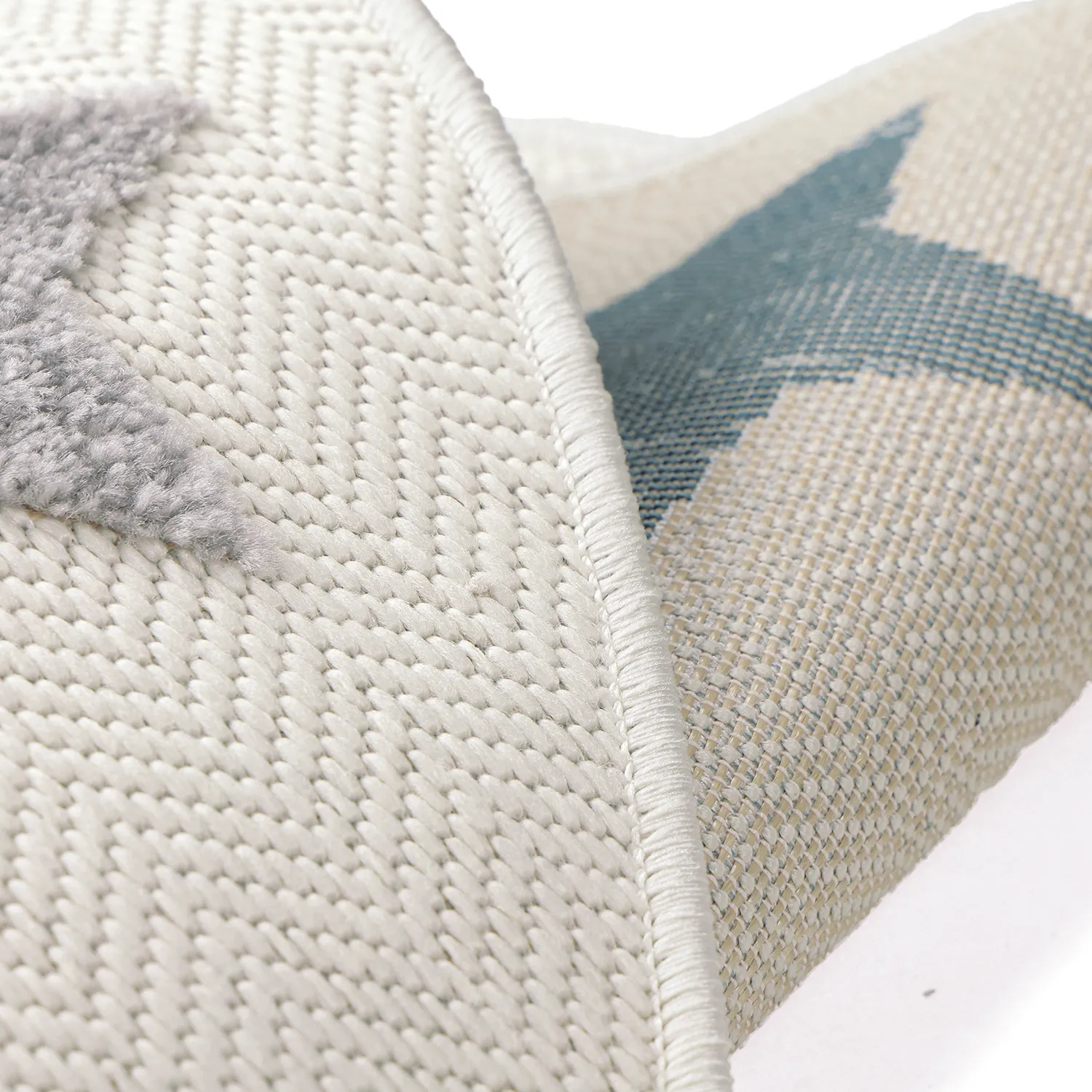 Rund Barnmatta - Stars (creme/multi)