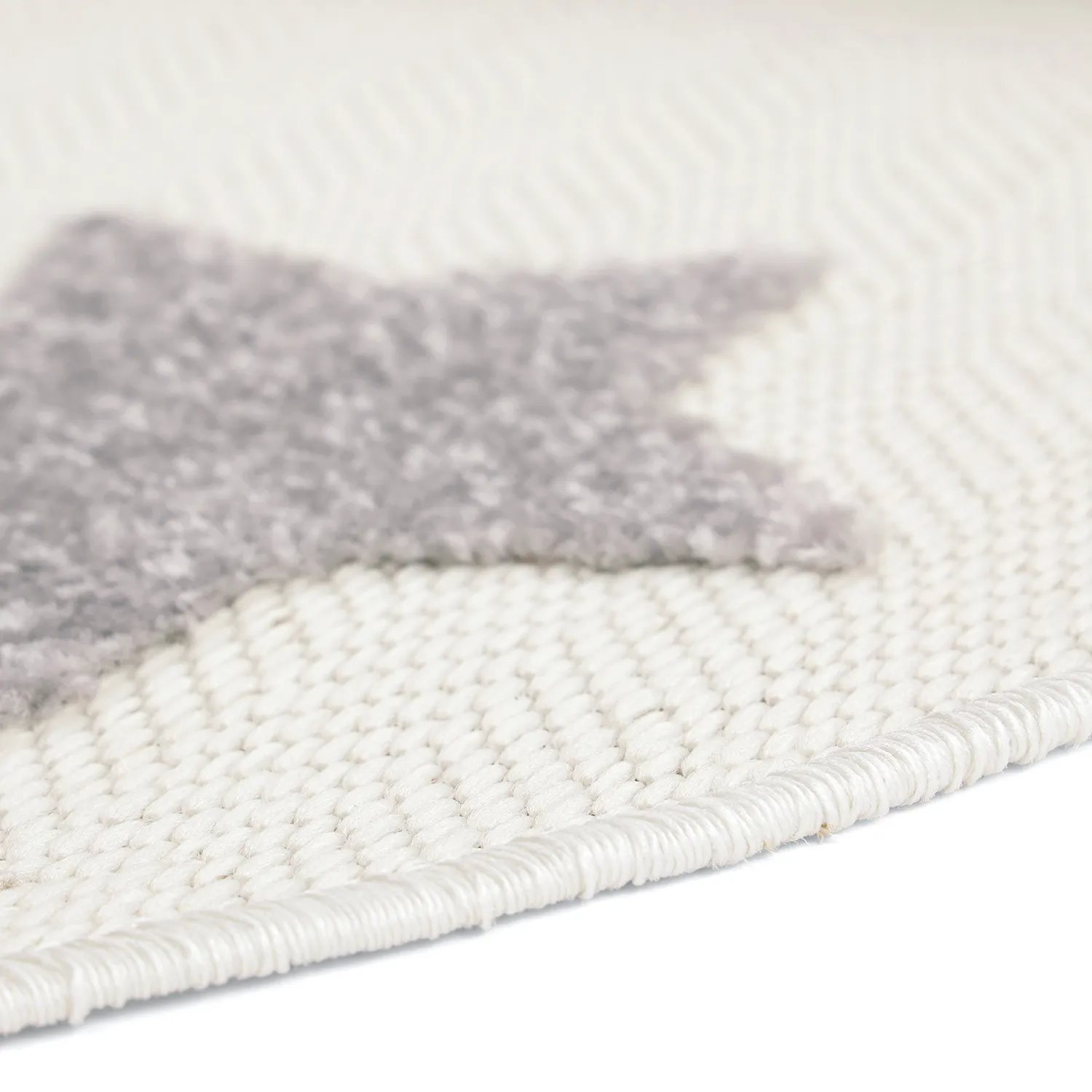 Rund Barnmatta - Stars (creme/multi)