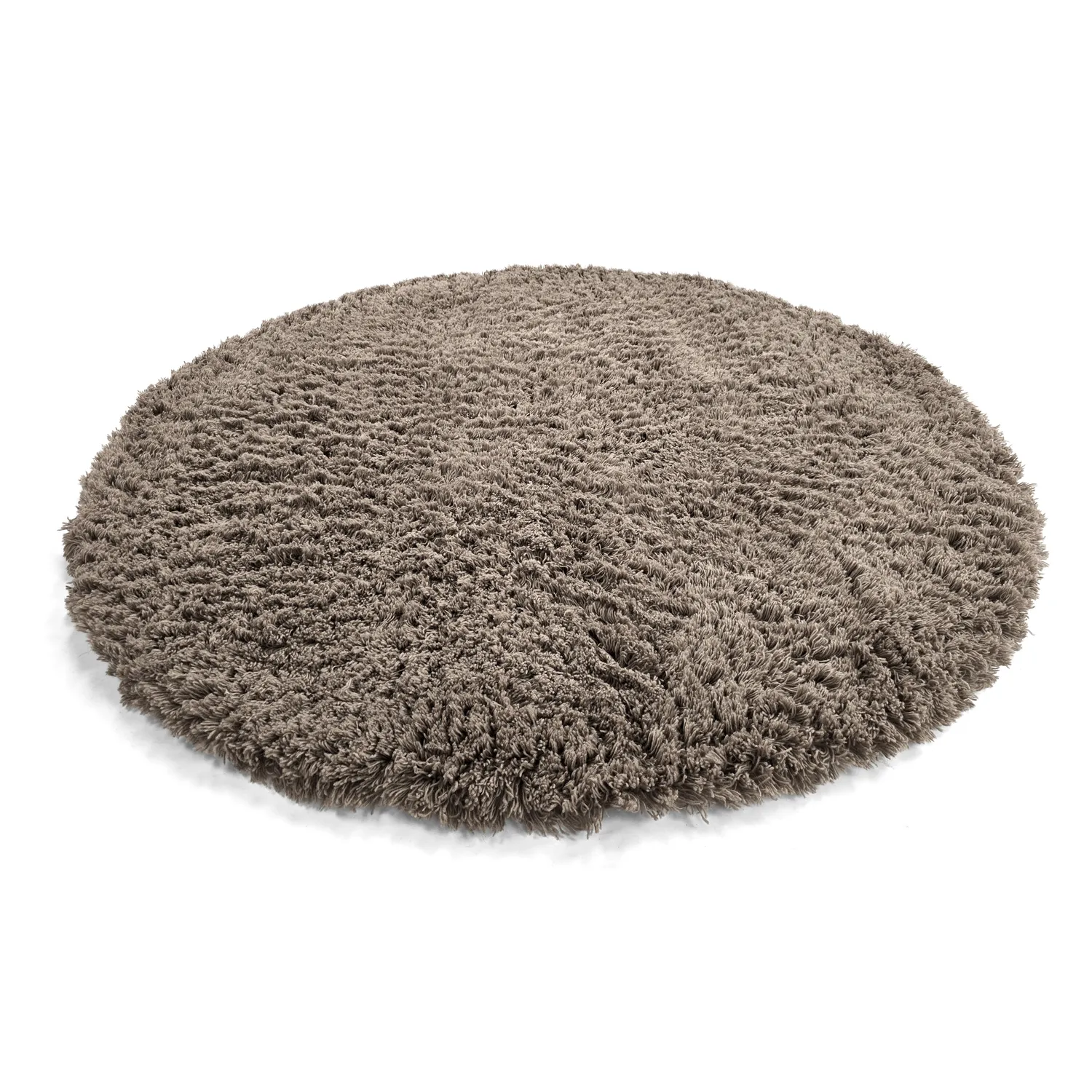 Rund matta - Aliste Wool Shaggy (brun)