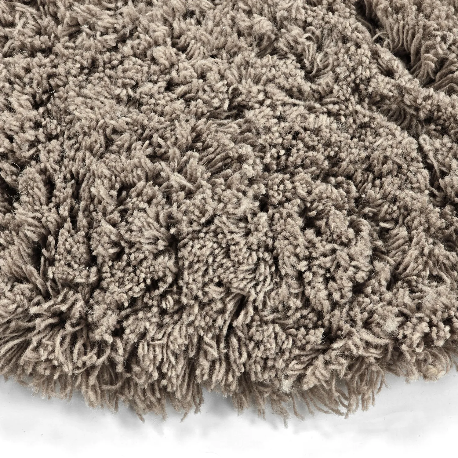 Rund matta - Aliste Wool Shaggy (brun)