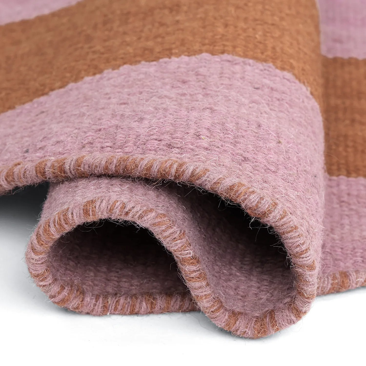 Rund matta - Garine (orange/rosa)