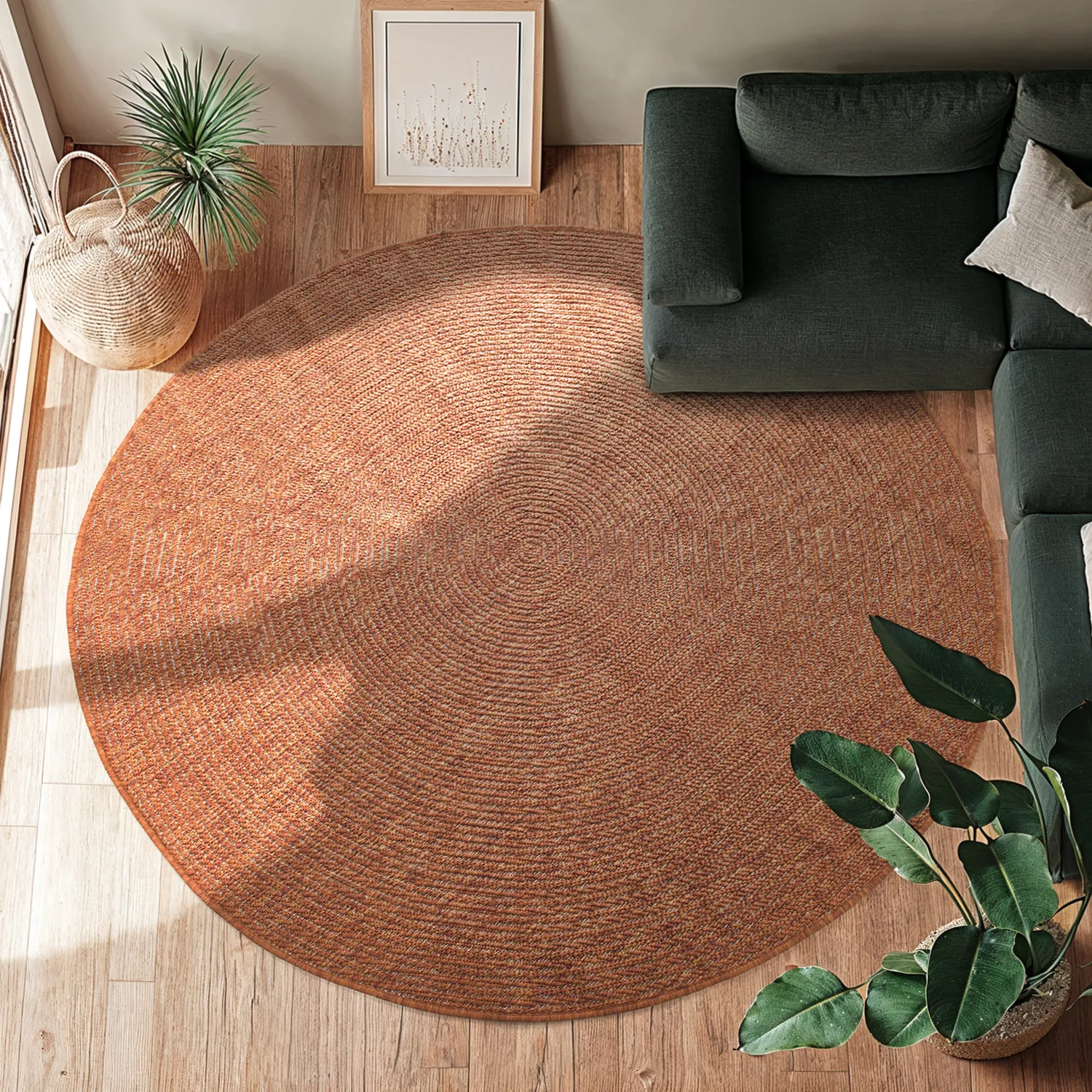 Rund matta - Indoor/Outdoor Arlo (orange)