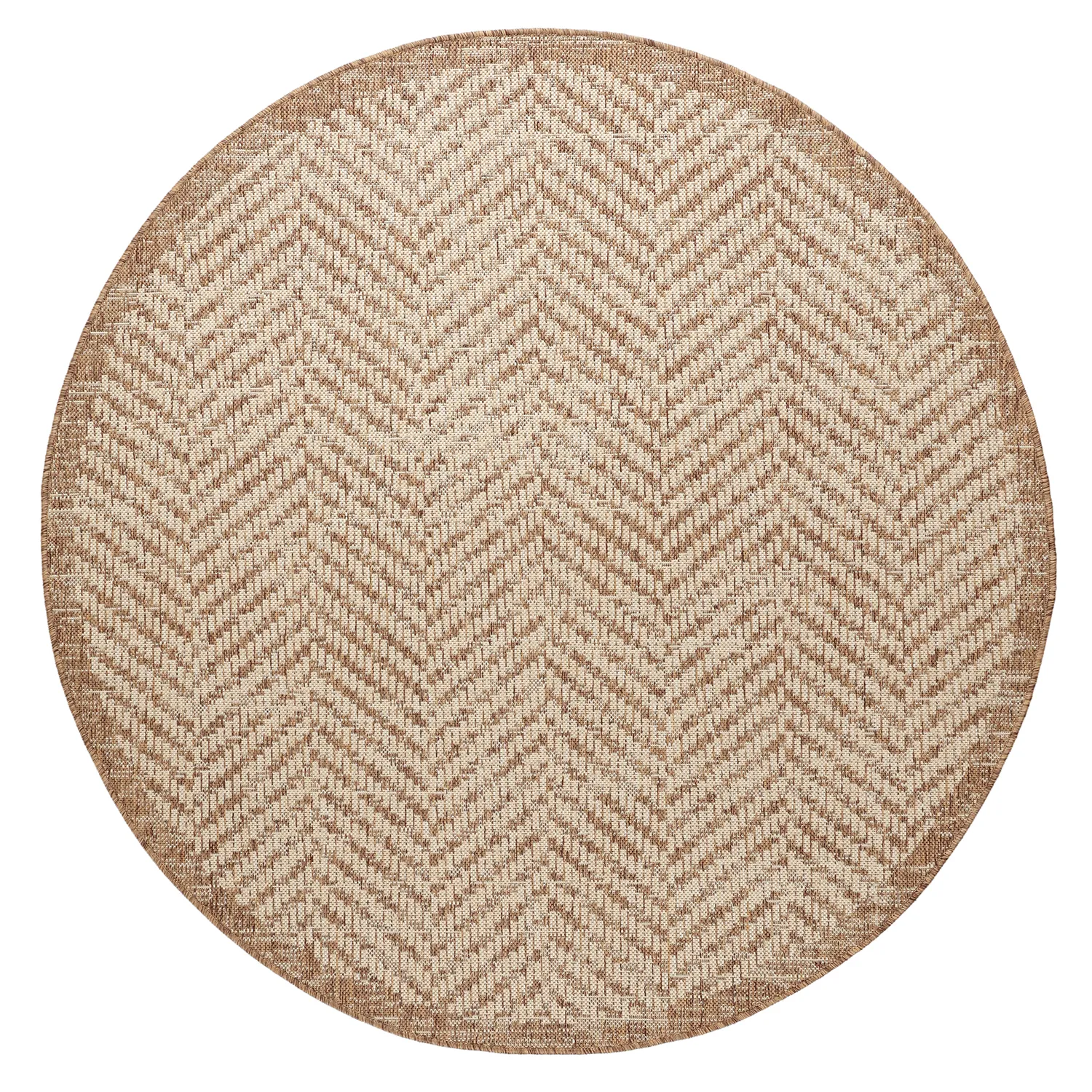 Rund matta - Indoor/Outdoor Donora (brun)