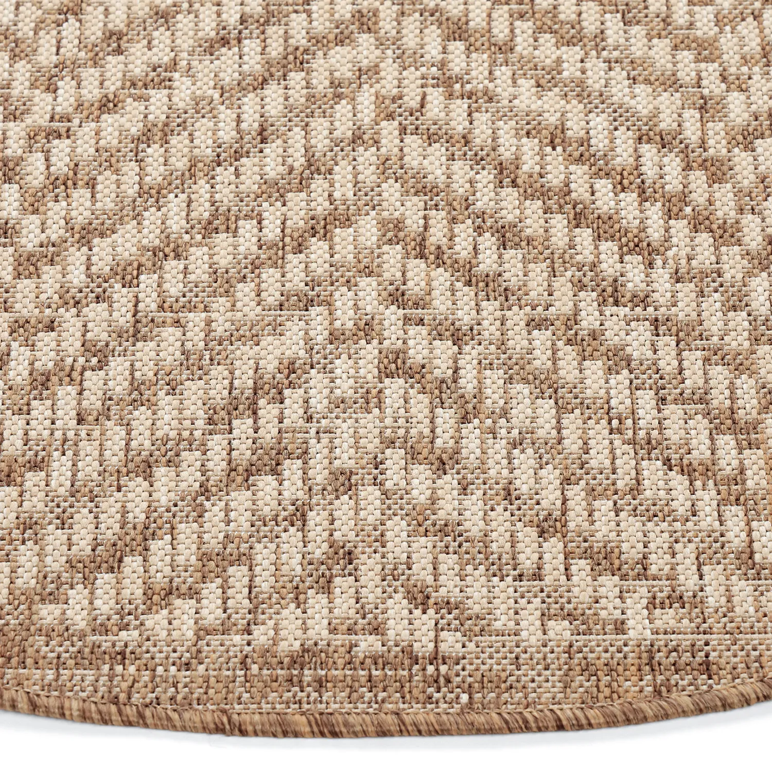 Rund matta - Indoor/Outdoor Donora (brun)