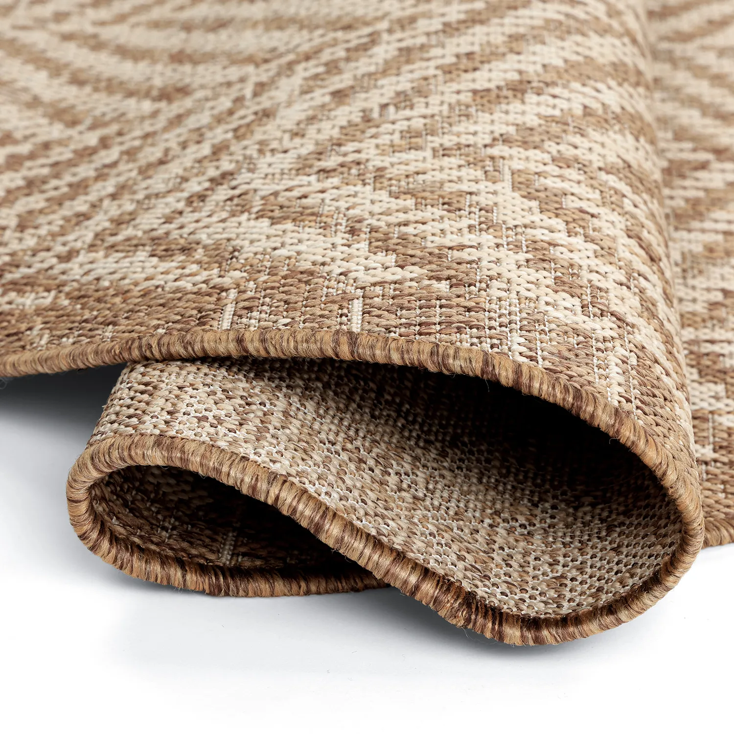 Rund matta - Indoor/Outdoor Donora (brun)