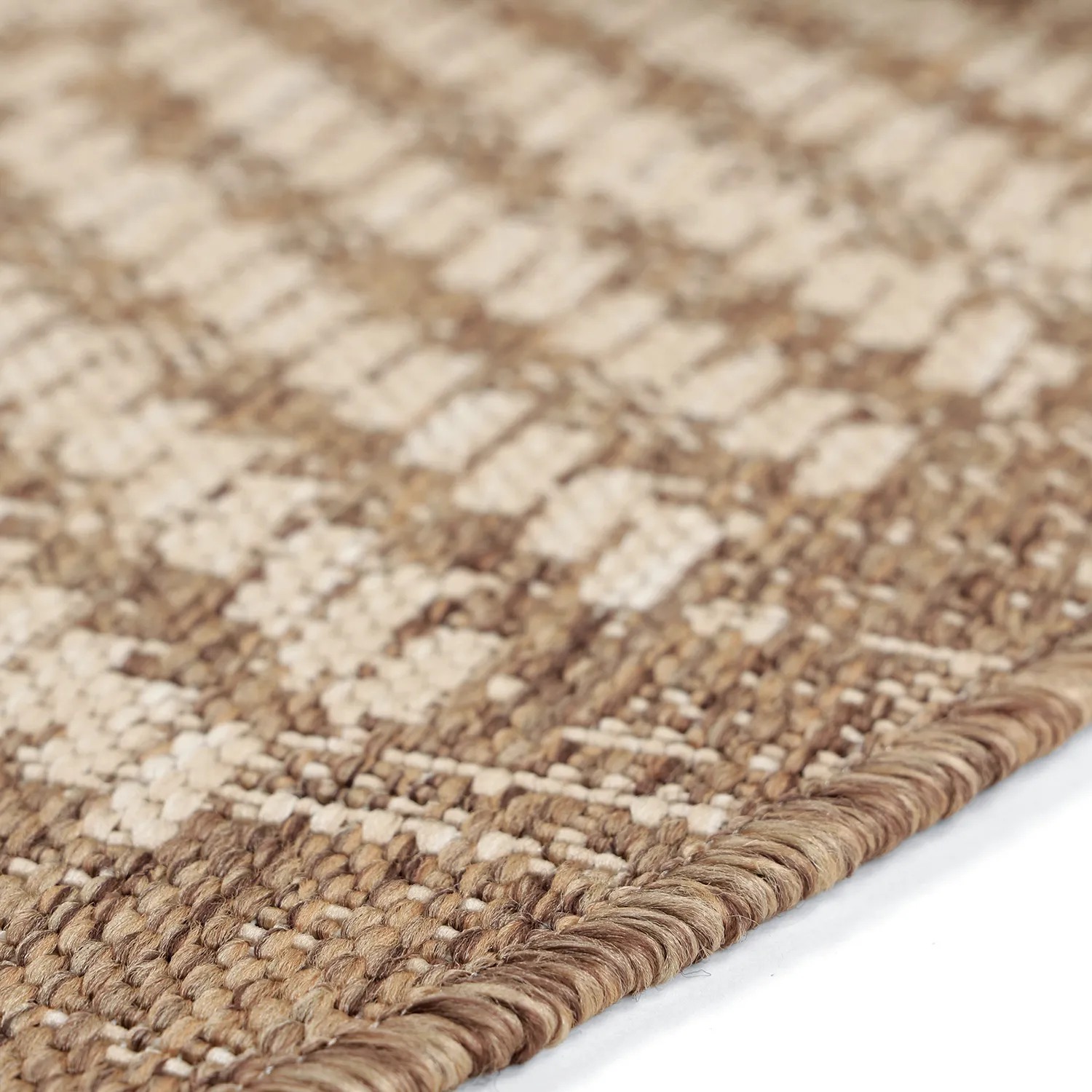 Rund matta - Indoor/Outdoor Donora (brun)